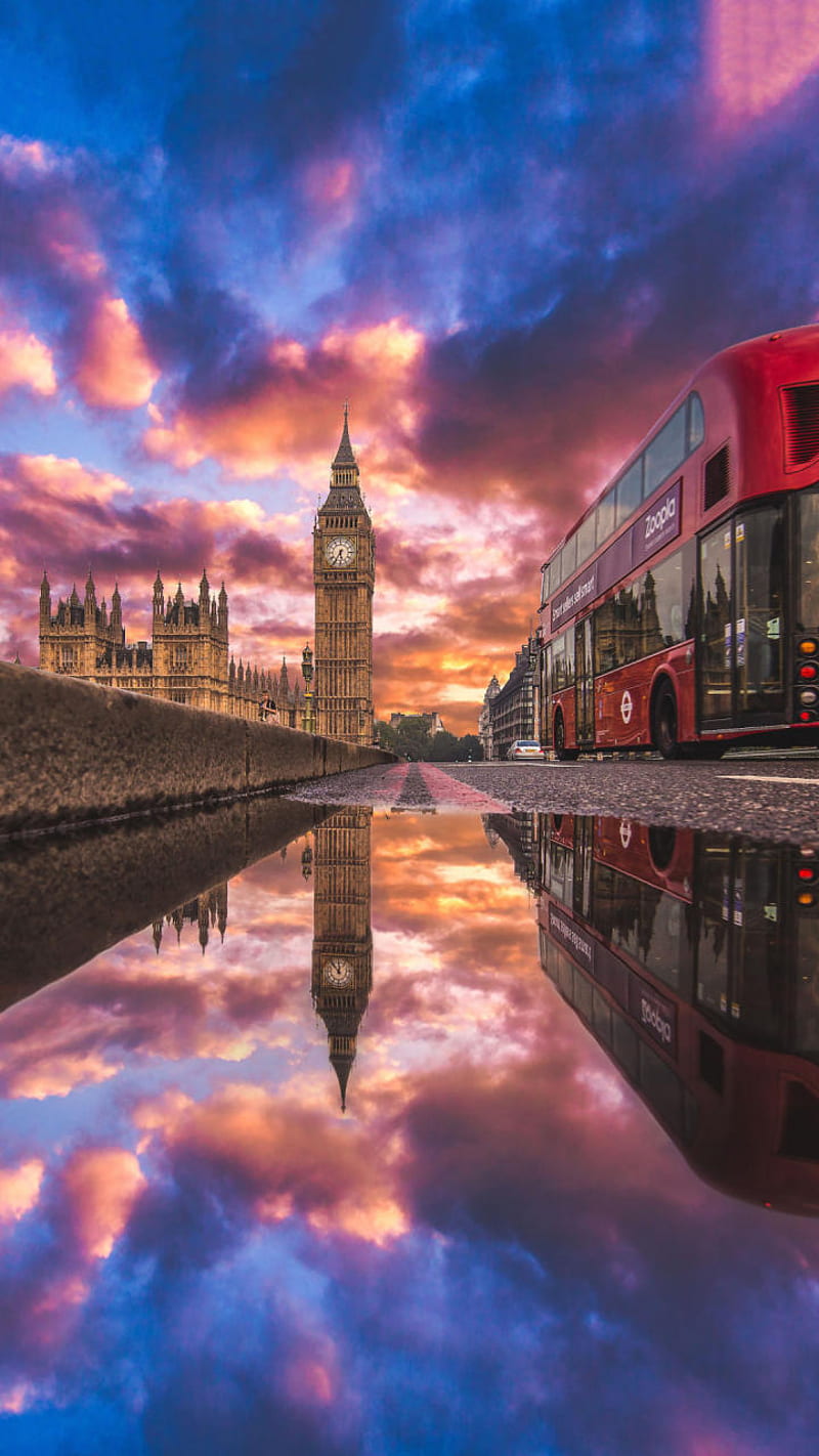 800x1422 London, beautiful place, flag, house, HD phone wallpaper