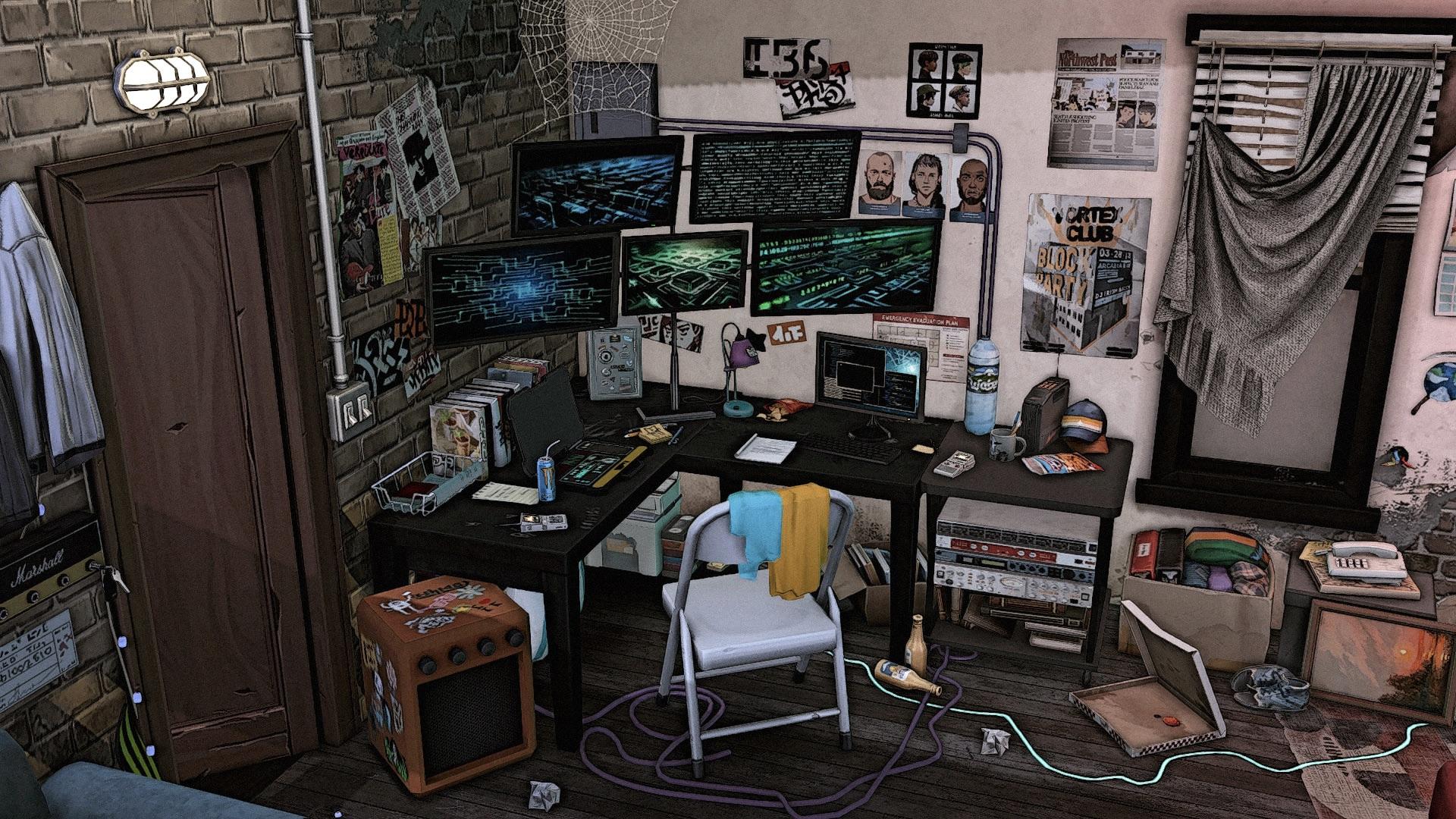 1920x1080 Grungy Hacker Apartment ☣️
