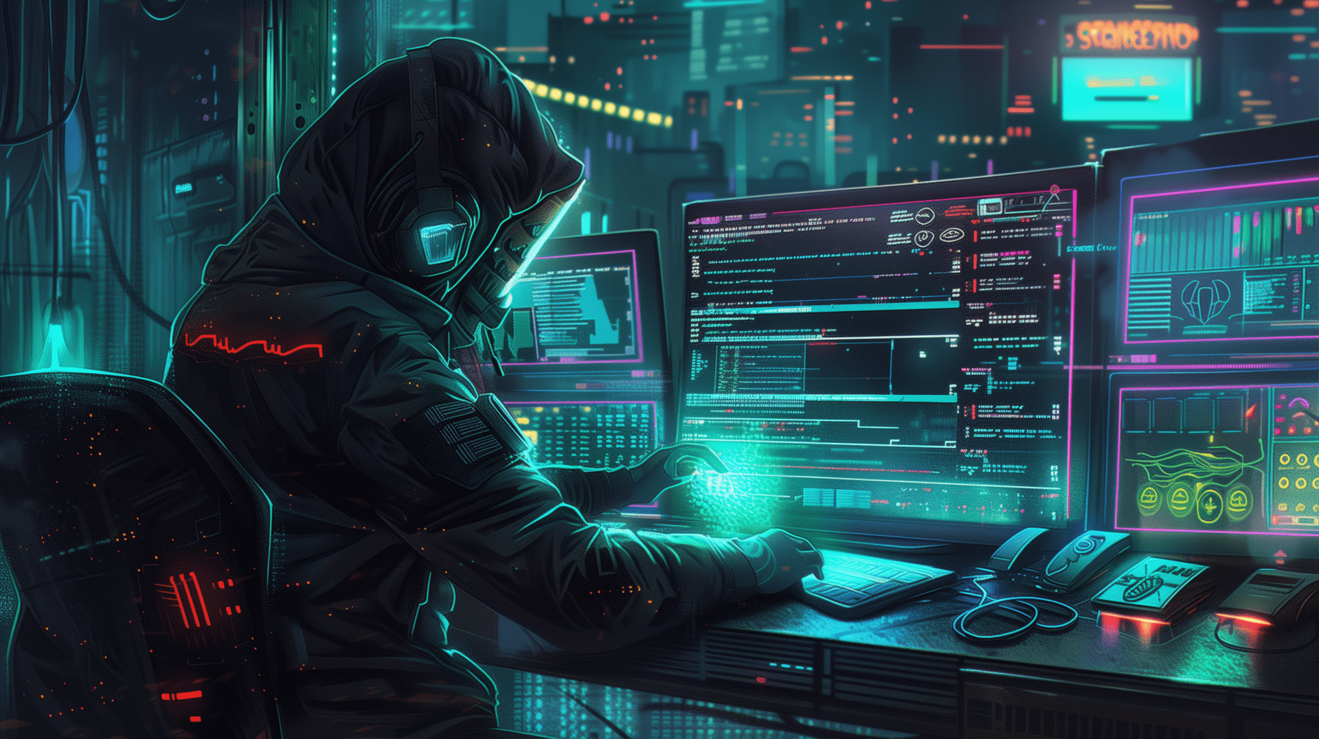 1920x1076 Cyber Programmer HD Wallpaper