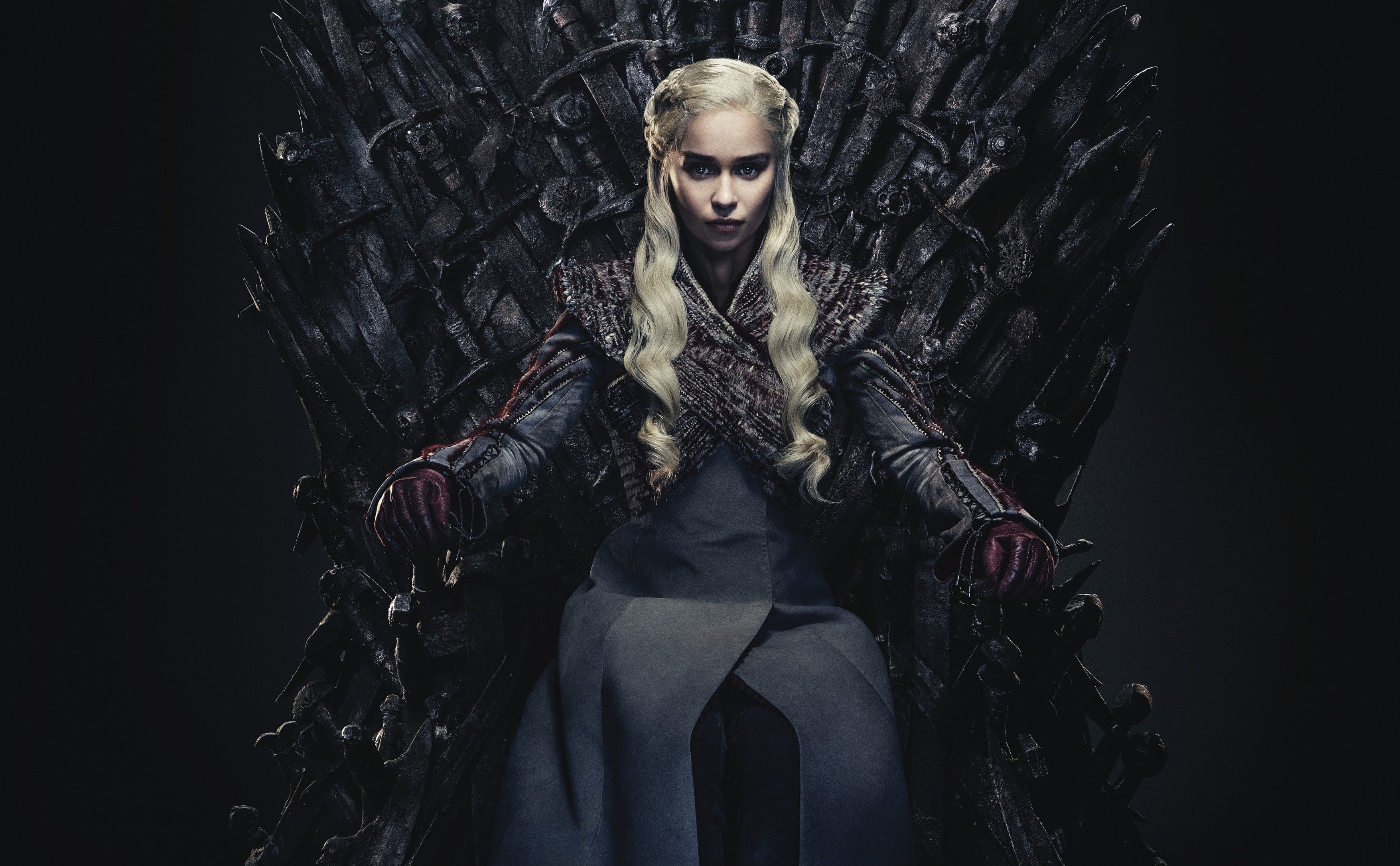 3510x2171 Daenerys Targaryen on the Iron Throne Wallpaperx2171