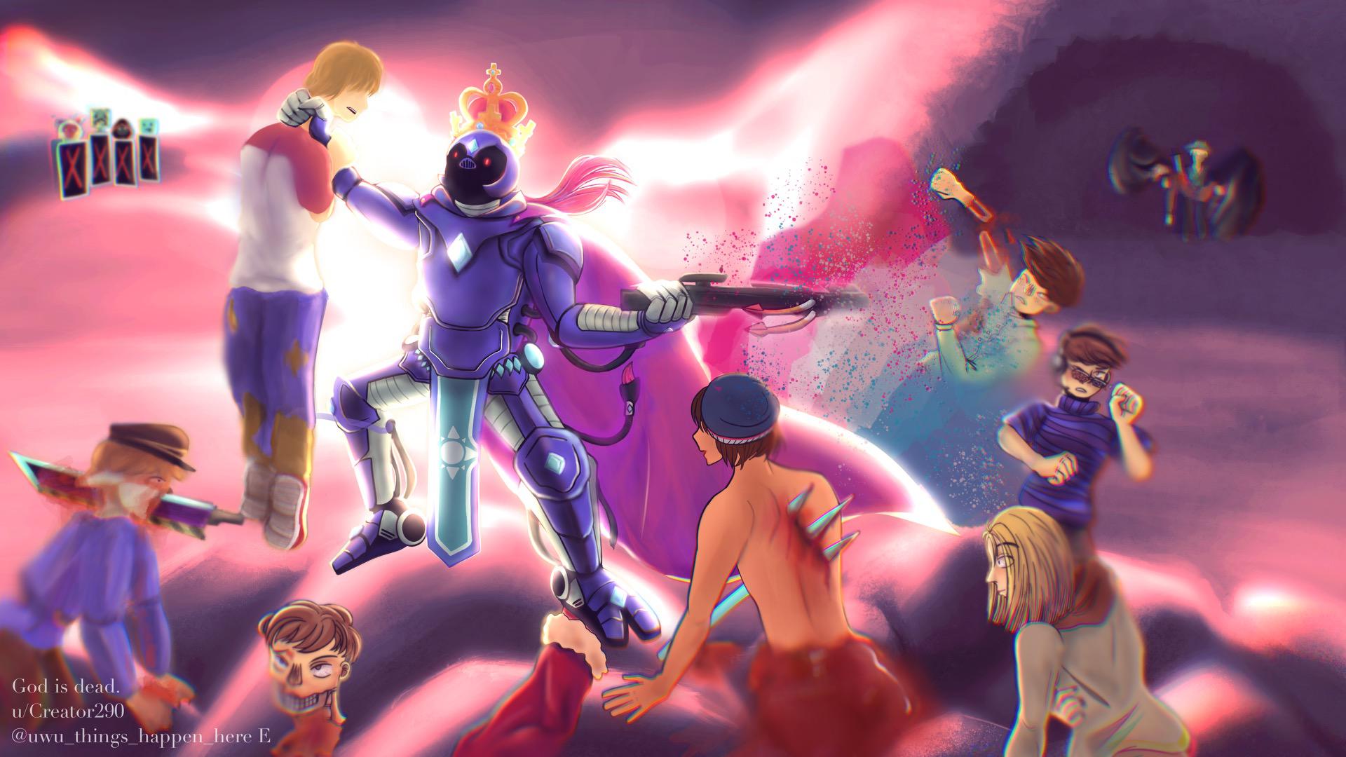 1920x1080 Dream SMP is temporary, but Anarchy is Eternal unfinished TechnoDoom fanart