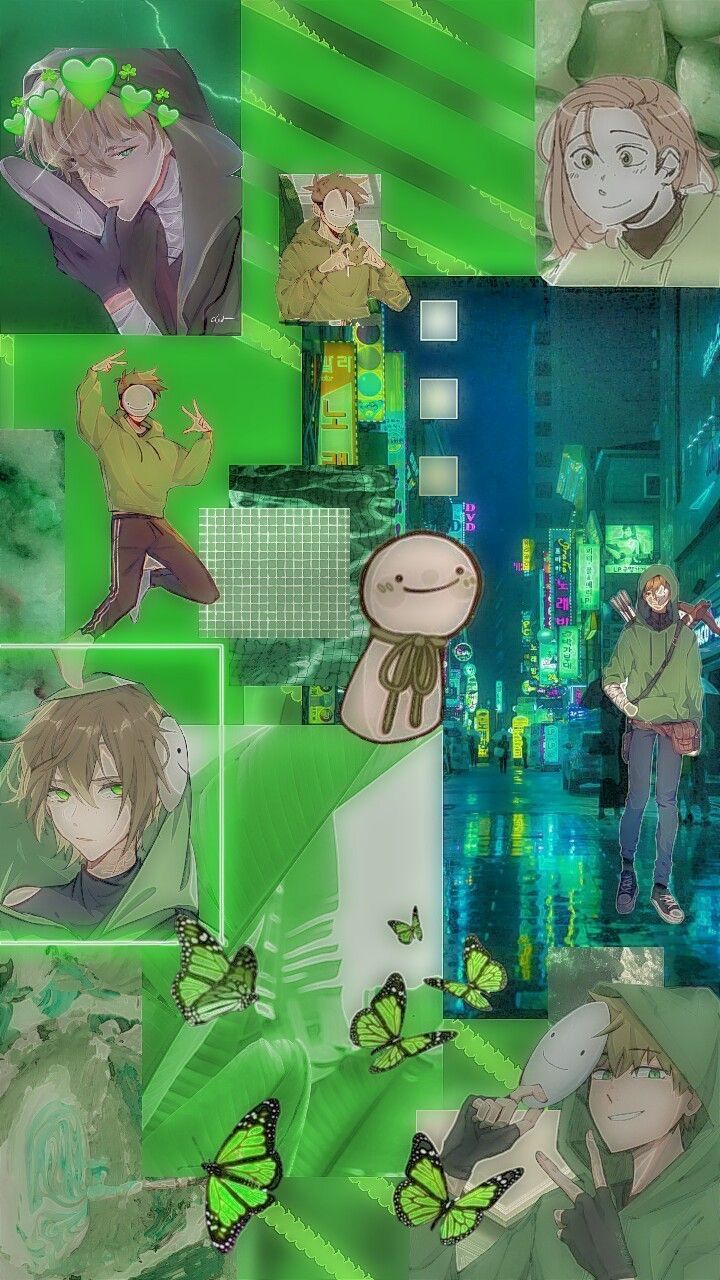 720x1280 Wallpaper dream amp. Dream and technoblade wallpaper, Aesthetic dsmp wallpaper, Dream green
