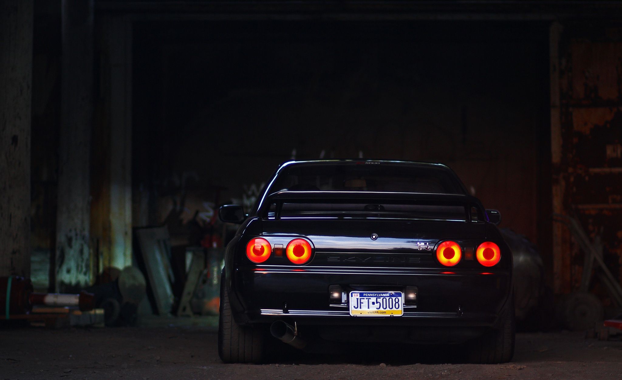 2048x1251 Wallpaper Black, Tuning, Back, GT R, Black, R Nissan, Tuning For Mobile And Desktop, Section машины, Resolution 2048x1251