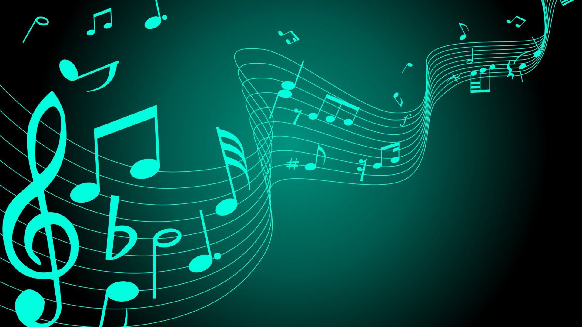 1920x1080 Music Note Green Background HD Music Wallpaper