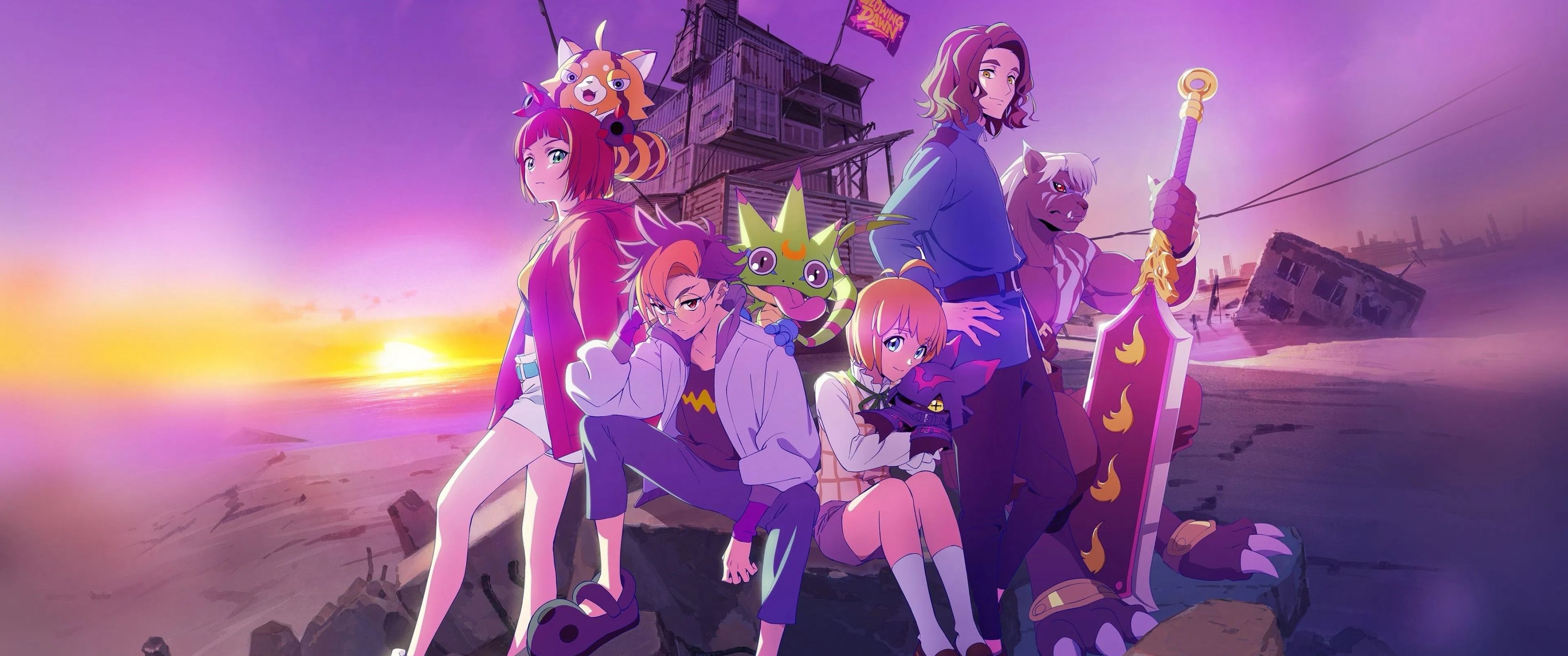 3440x1440 Digimon Beatbreak Wallpaper 4K, Anime poster, Season 1