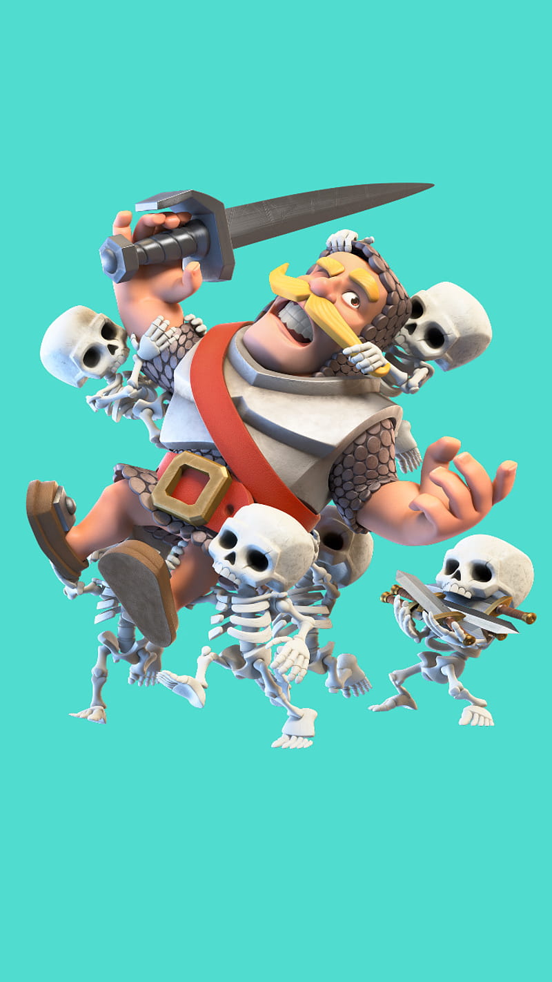 800x1422 King Skeleton, clash royale, game, HD phone wallpaper