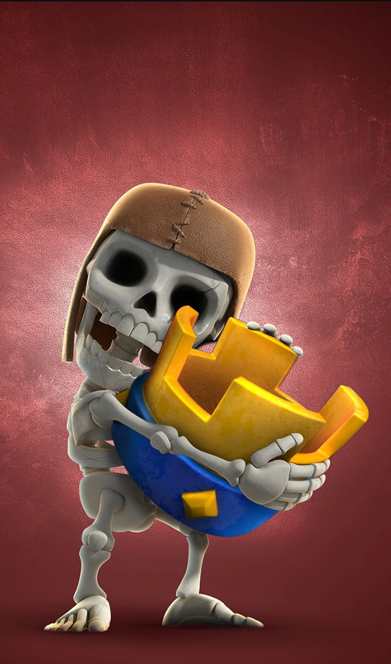800x1356 King Skeleton, clash royale, game, HD phone wallpaper