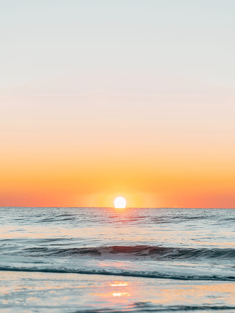 800x1067 Sunset, horizon, sun, sea, sky, HD phone wallpaper