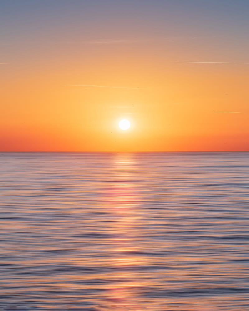 800x1000 Sea, horizon, sky, sunset, sun, HD phone wallpaper