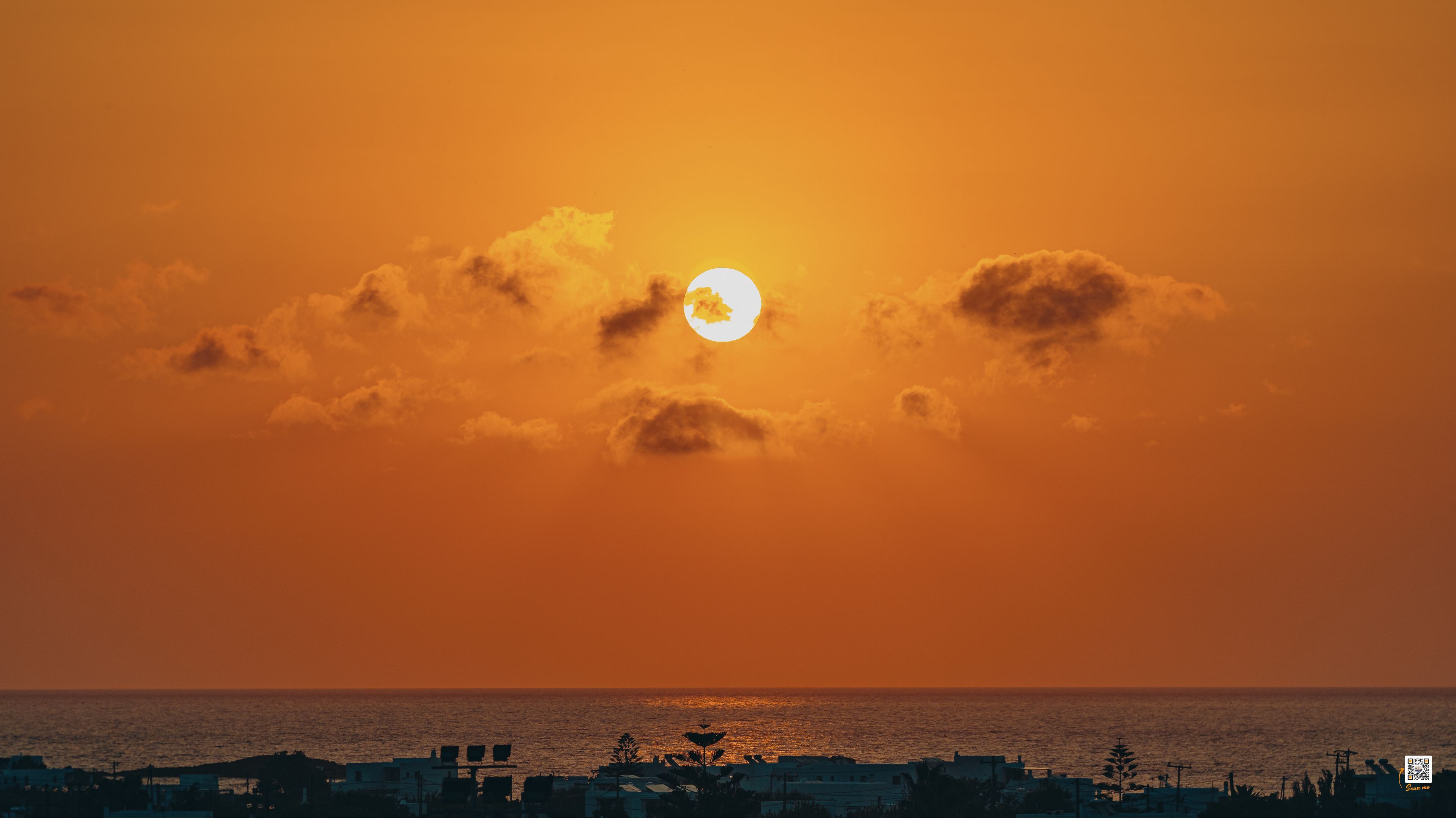 3840x2160 Sun Clouds Sky Beautiful Sea Horizon Twilight Nature Dark Background 4K HD Dark Background Wallpaper