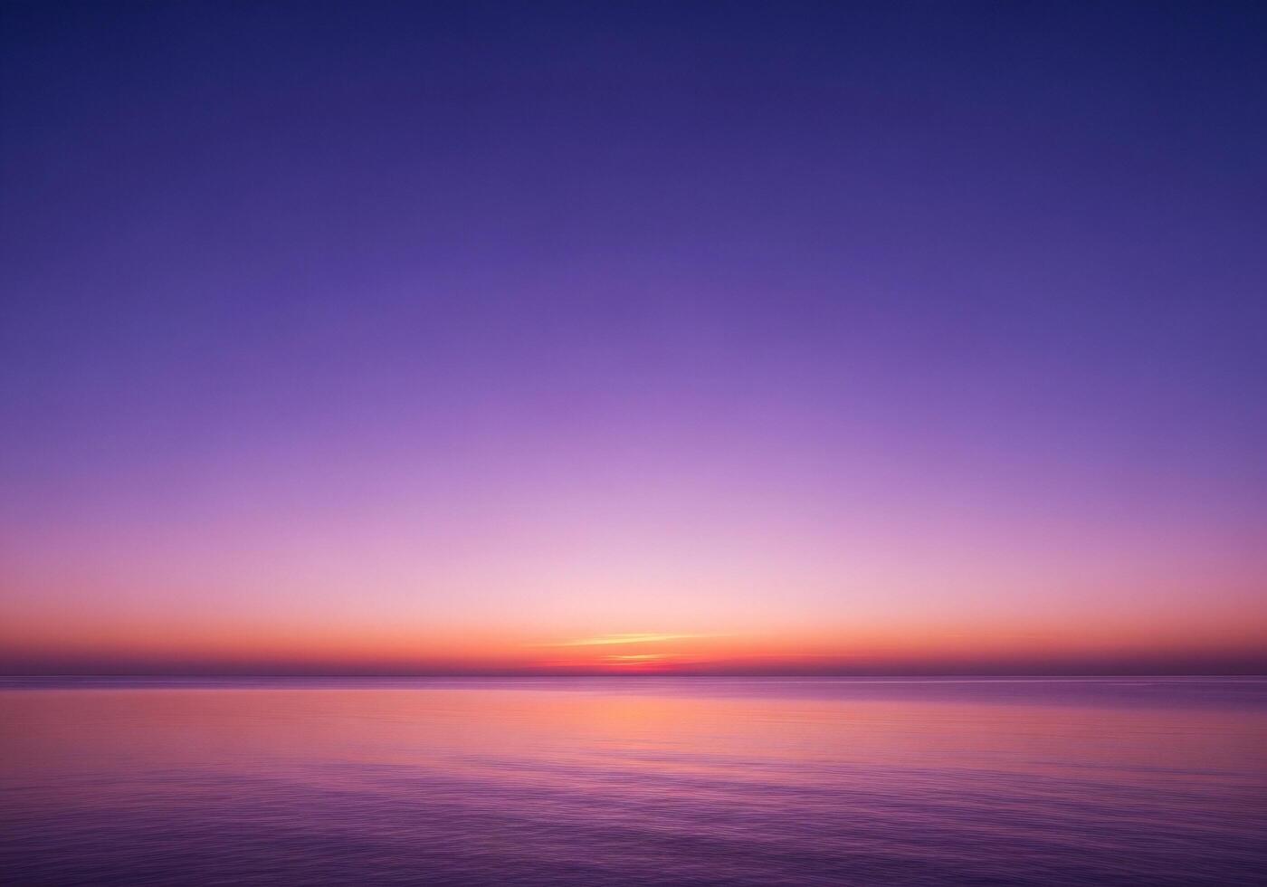 1400x980 Nature background, Nature wallpaper, The horizon glows with soft orange hues as the sun sets over a calm purple ocean
