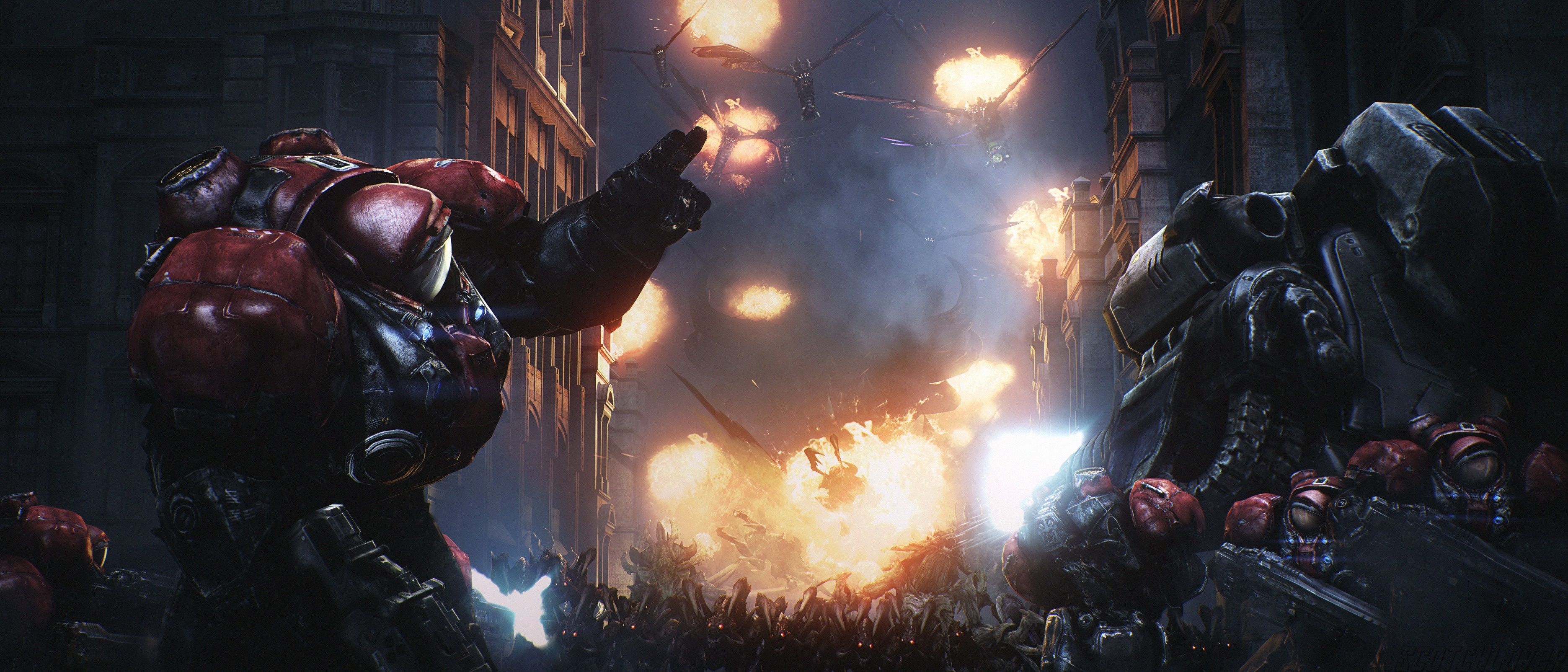 3743x1604 Wallpaper starcraft war, Terran, Powered Combat Suit for mobile and desktop, section игры, resolution 3743x1604