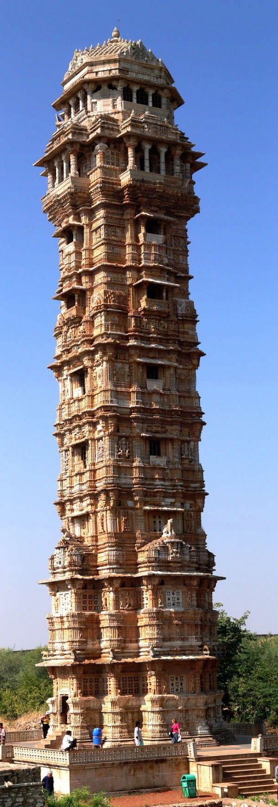 551x1600 Vijay Stambha' [Hindi: विजय स्तम्भ; English:Tower Of Victory] In The Chittorgarh Fort, Chittorgarh, Rajasthan, India. Is The Piece De Resistance Of Chittorgarh, And Was Constructed By Mewar King Rana Kumbha Between 1442 AD And 1449 AD