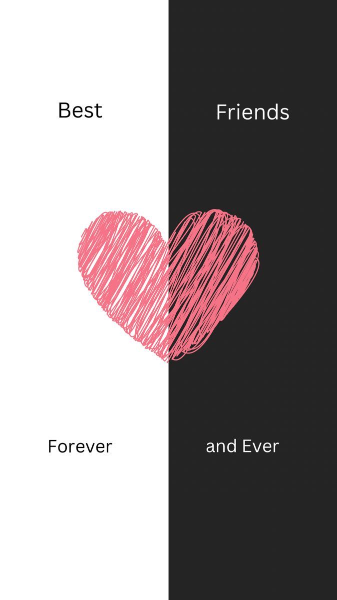 675x1200 Best friend half a heart wallpaper