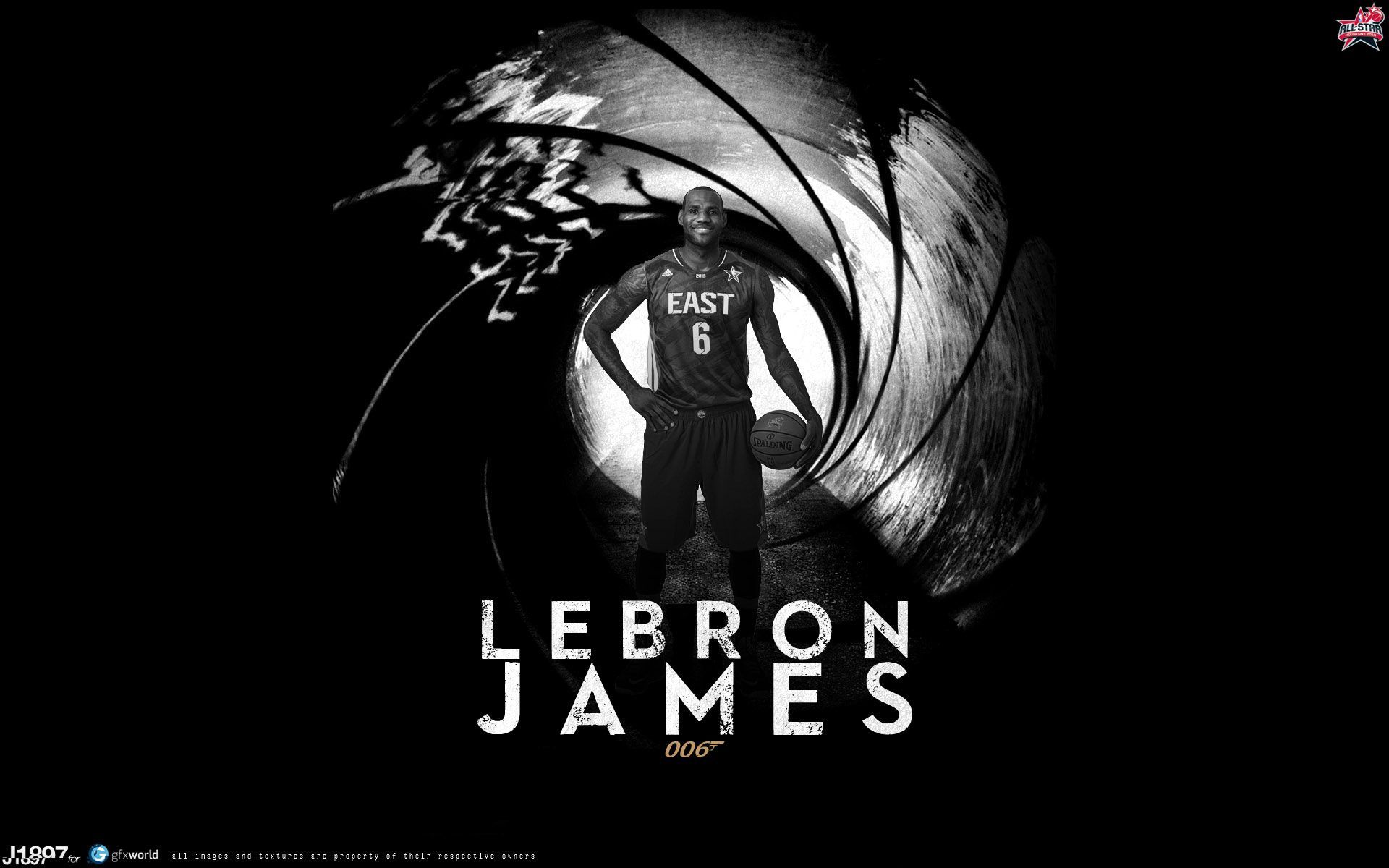 1920x1200 Lebron James Logo Black And White Wallpaper