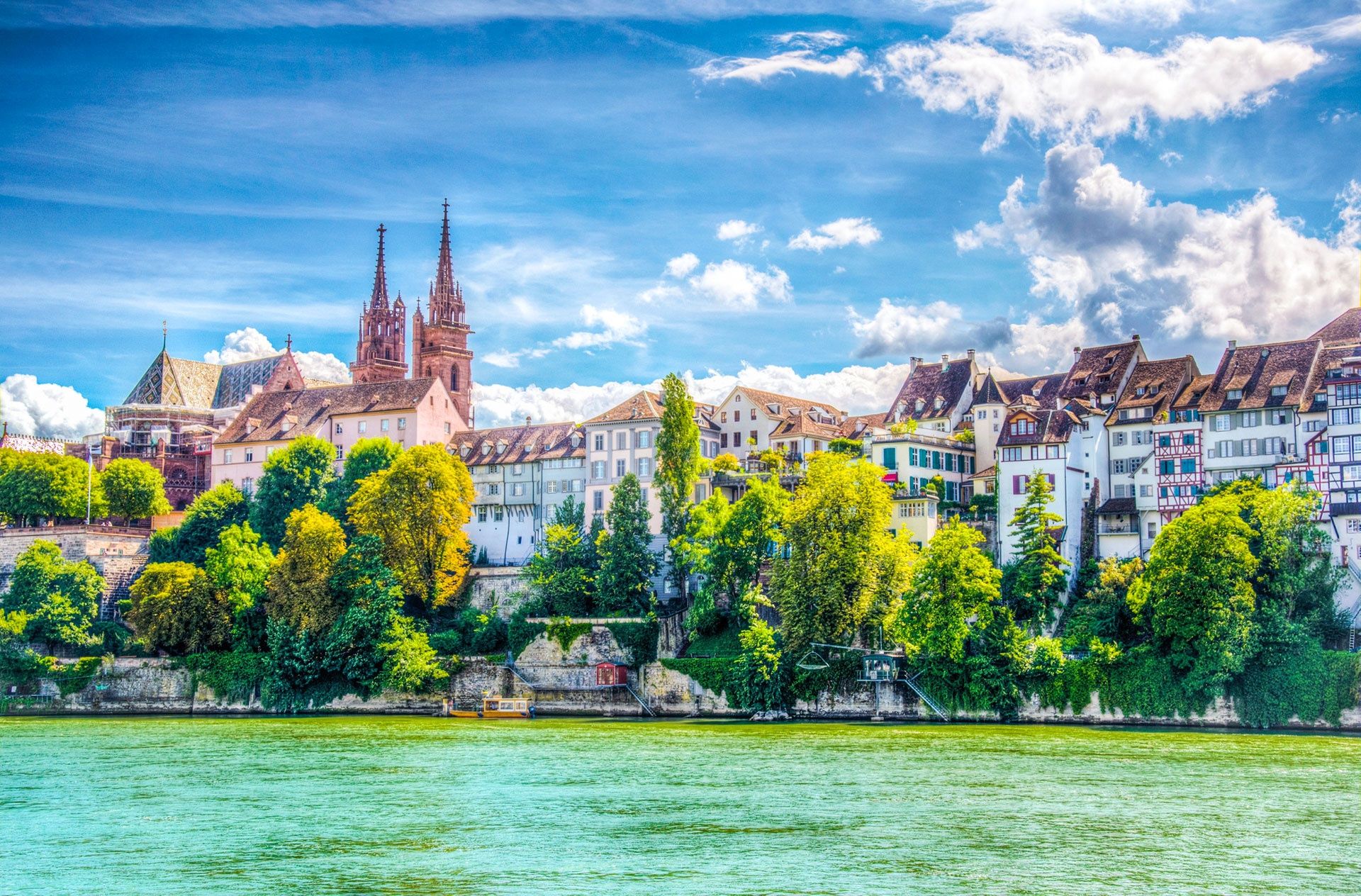 1920x1264 Wallpaper lake, building, Switzerland, Basel for mobile and desktop, section город, resolution 1920x1264