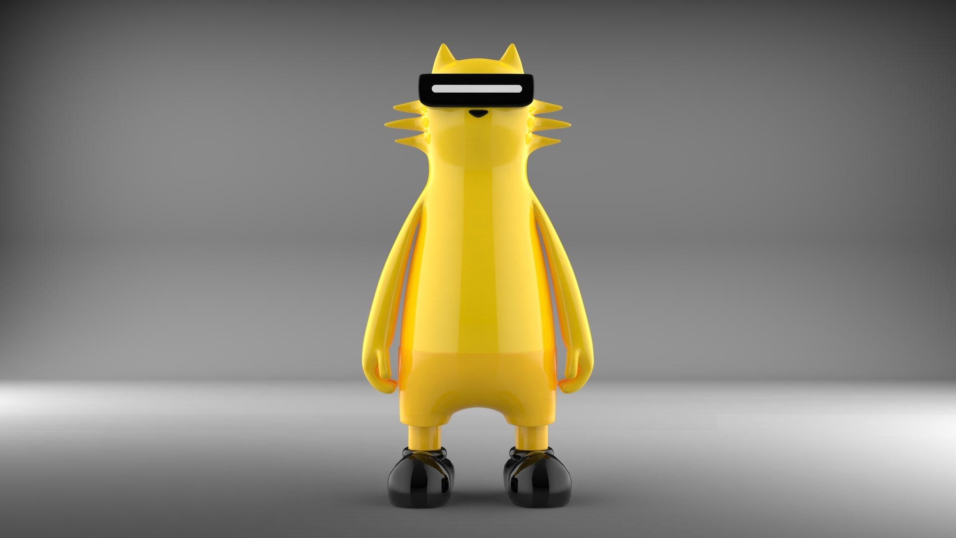 1920x1080 Realme Mascot, Realmeow 3D Model