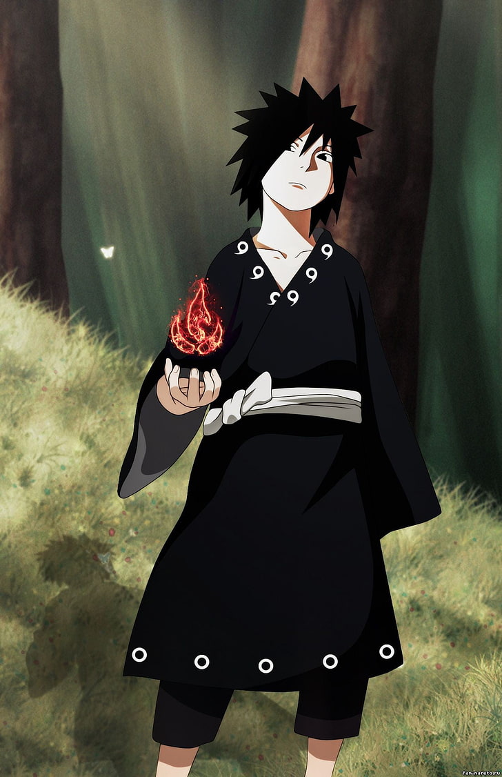 728x1126 HD wallpaper: Sasuke, Naruto Shippuuden, Uchiha Madara, black hair, costume