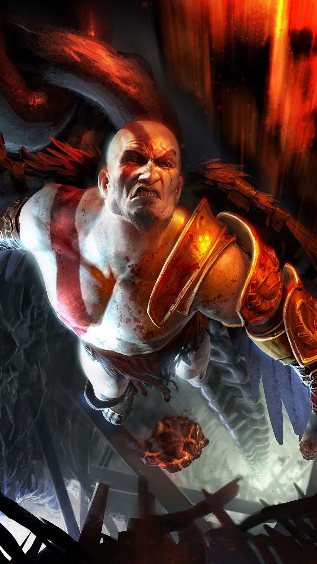 1080x1920 Wallpaper God of War, Kratos, Light, Cartoon, Gas, Background Free Image