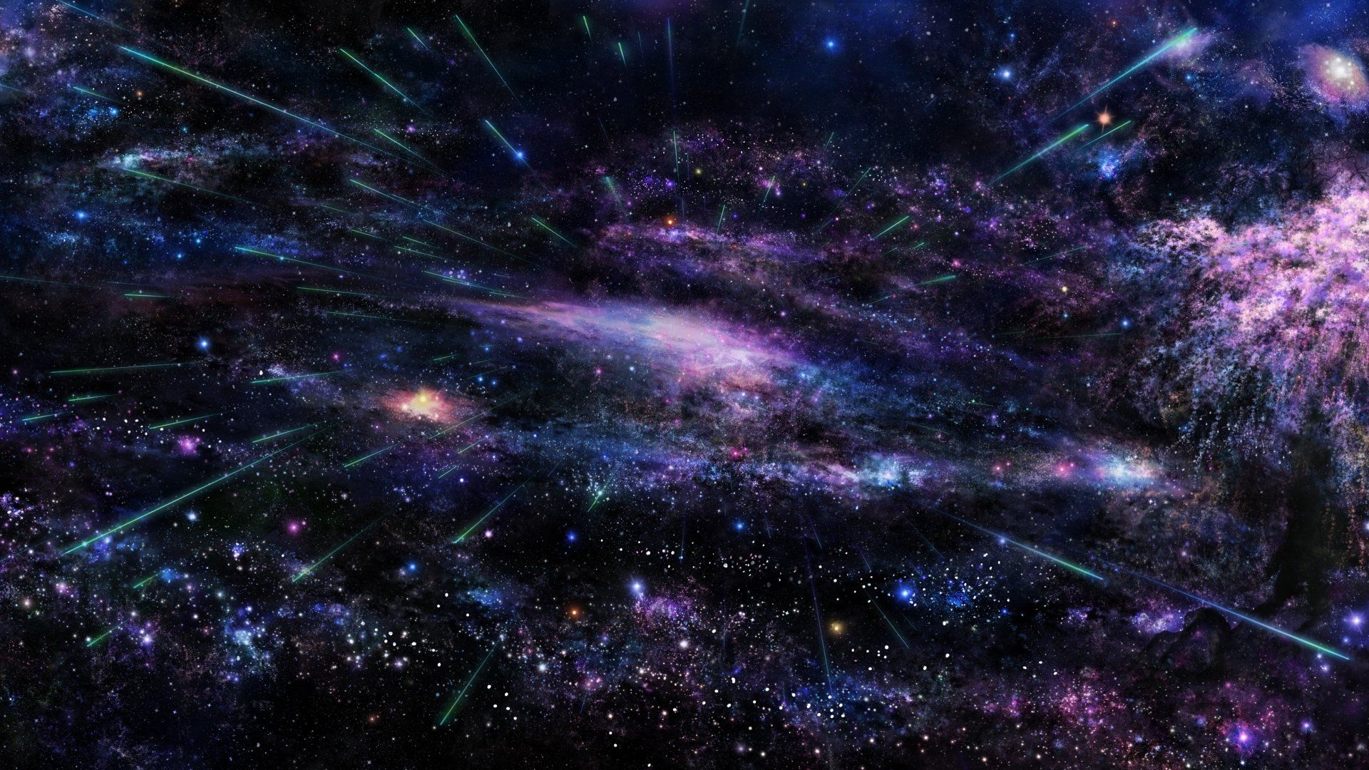 1920x1080 4K Ultra HD Cosmic Galaxy: Sci Fi Stars In Artistic Spacex2160