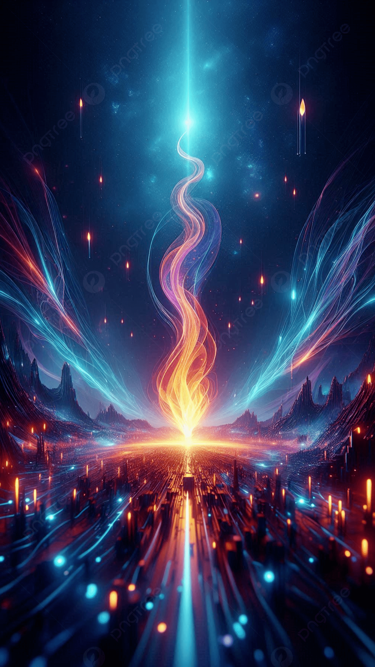 1200x2133 Mystical Beam Of Cosmic Light 4k Wallpaper Background Wallpaper Image For Free Download