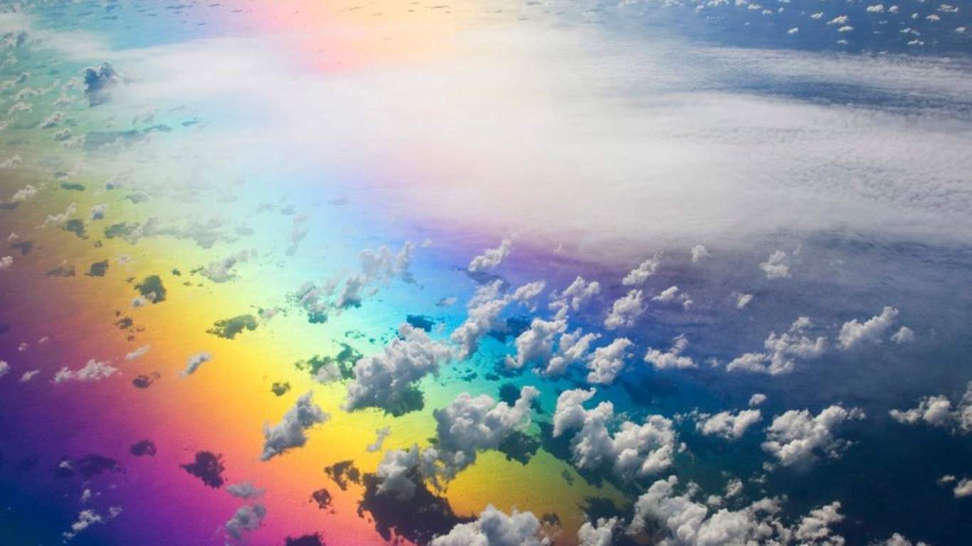 1366x768 Rainbow Sunshine Wallpaper