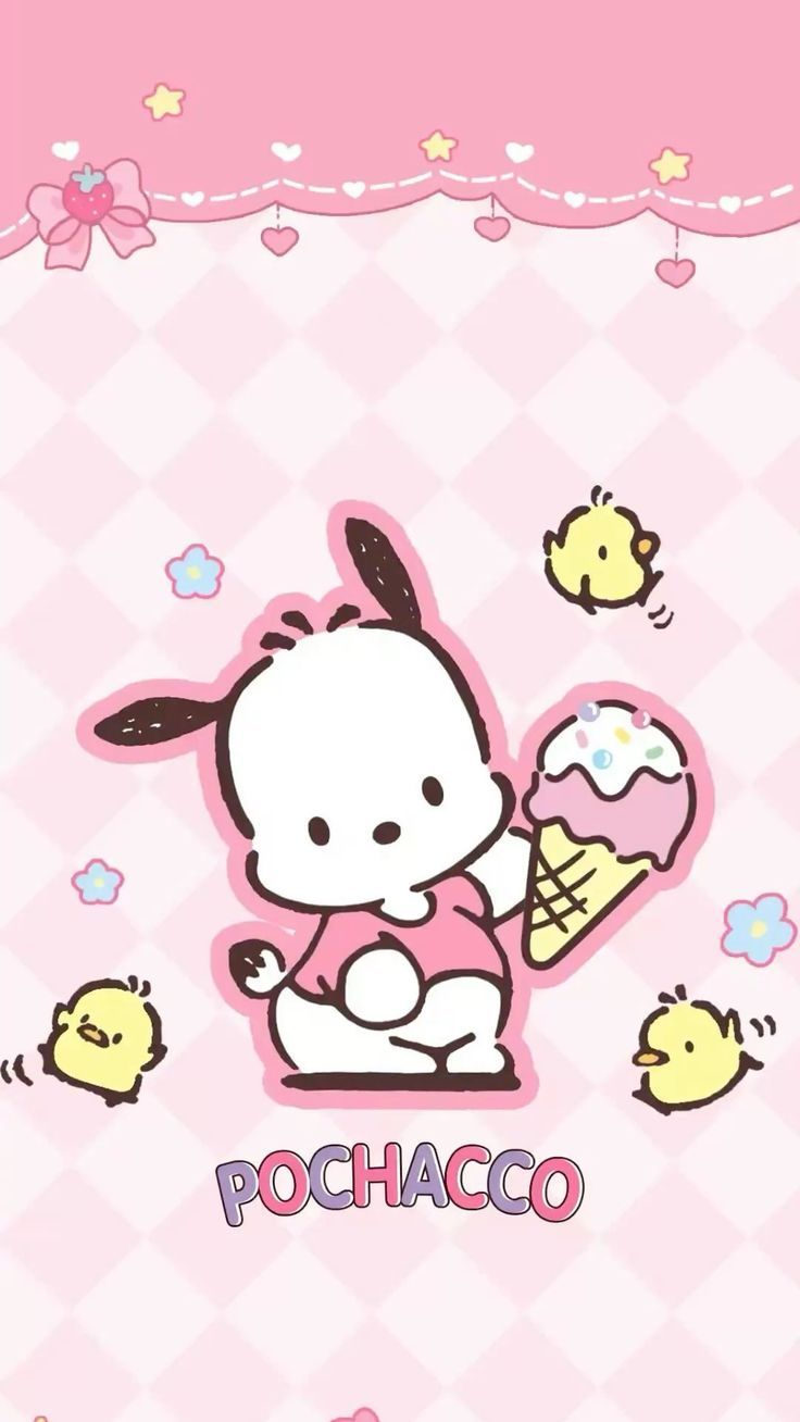 736x1308 Pompompurin and pochacco wallpaper. Super pochaco wallpaper, Pink pochacco, Pochacco hello kitty