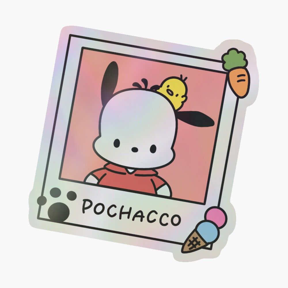1000x1000 Pochacco Polaroïd Sticker By Emilie Pbl