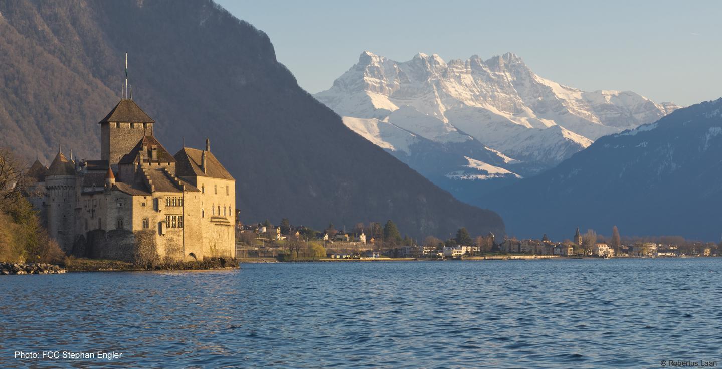 1440x736 Chillon Castle landmark castle in Lake Geneva