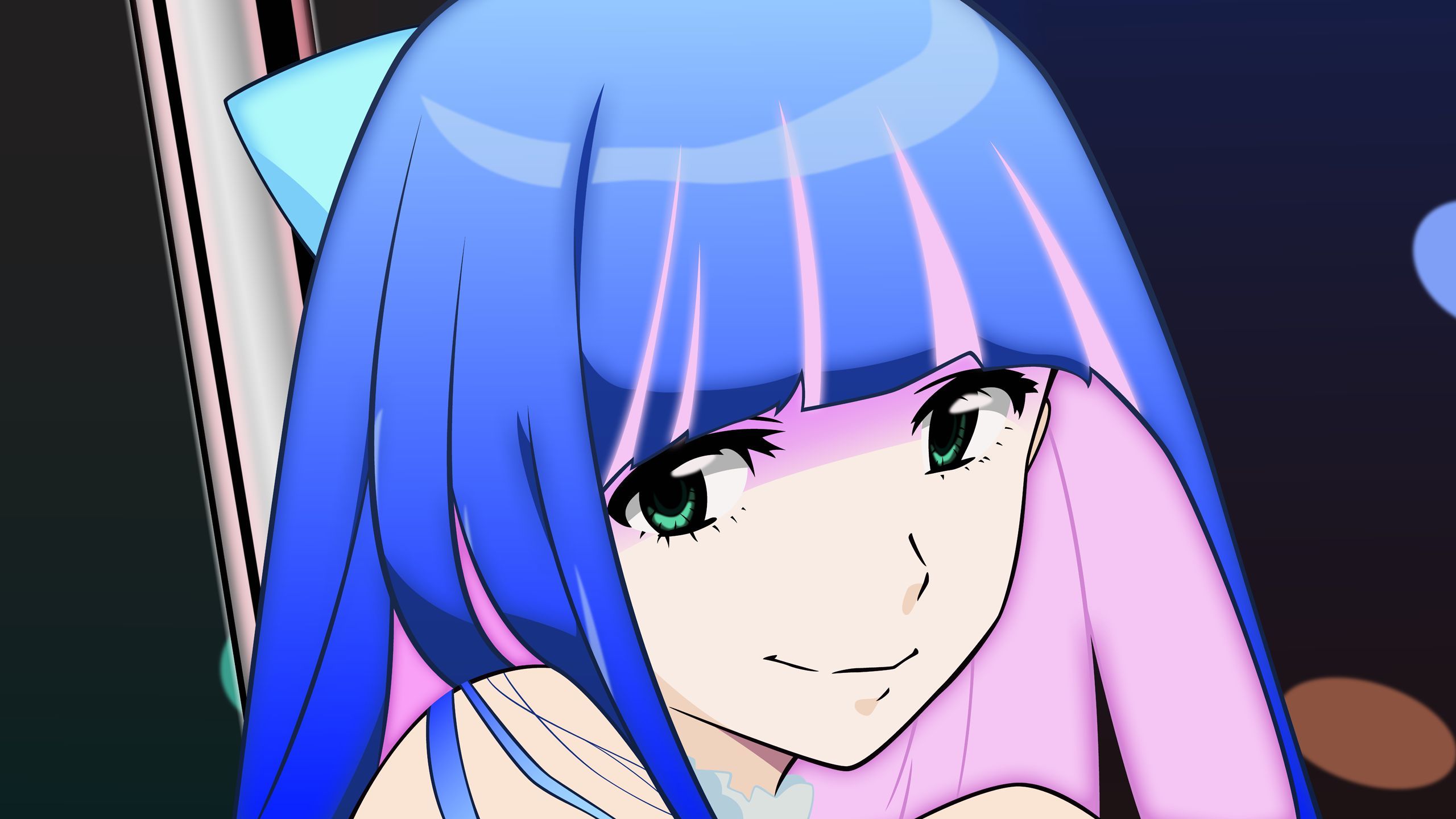 2560x1440 Desktop wallpaper: Stocking Anarchy, Panty & Stocking With Garterbelt, Anime 4K free download for PC. 605738