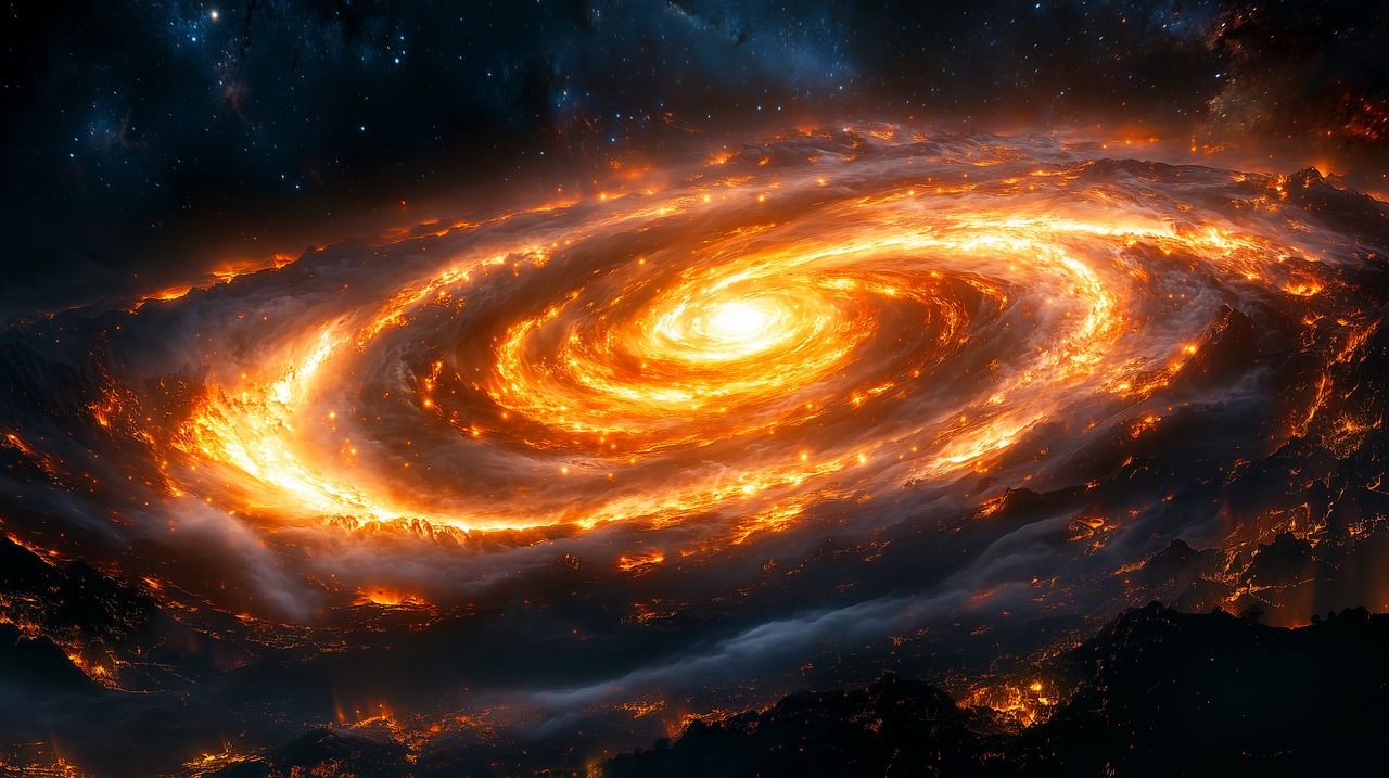 1280x717 Download Ai Generated Galaxy Space. Royalty Free Stock Illustration Image