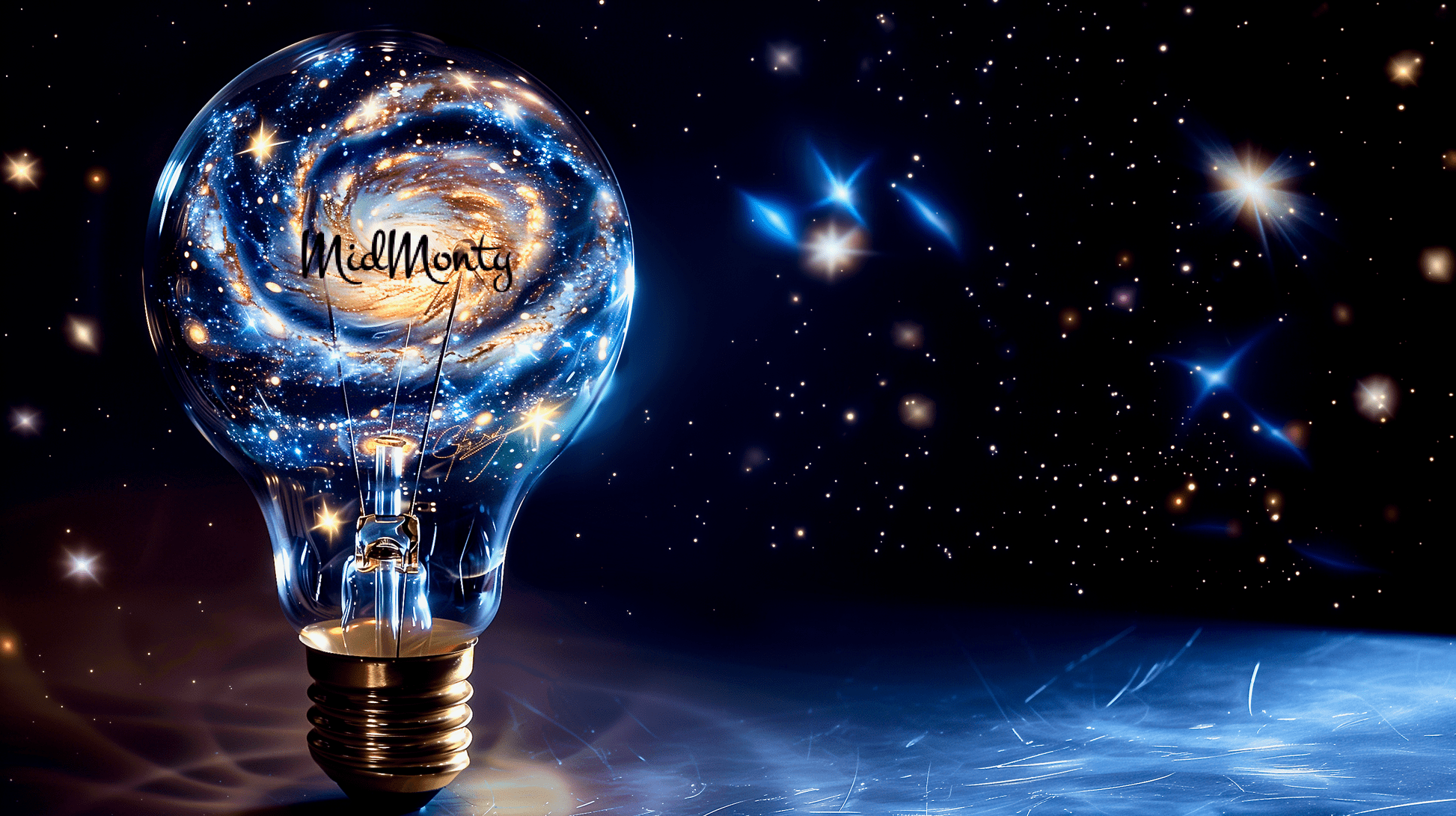 1946x1091 HD Galaxy Desktop Wallpaper. AI Art Background for Modern Workspace (16:9)