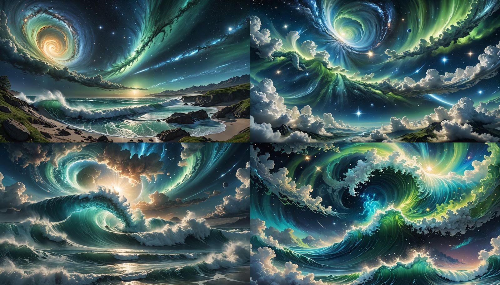 1600x914 Celestial Wave Galaxy Wallpaper in Detailed Matte