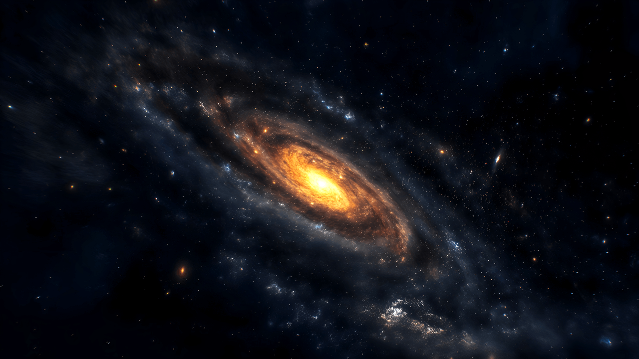 1280x720 Download Ai Generated Galaxy Cosmos. Royalty Free Stock Illustration Image
