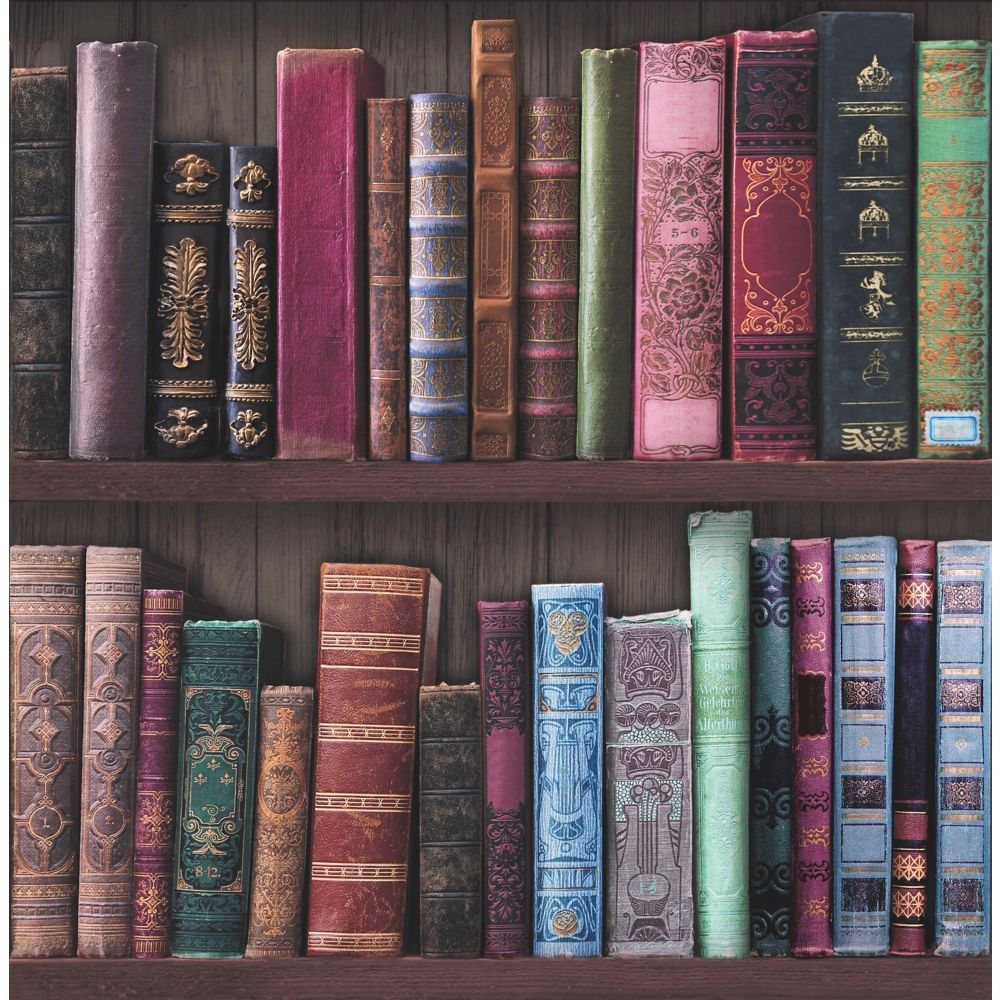 1000x1000 Graham & Brown Book Shelf Removable Wallpaper. The Home Depot Canada