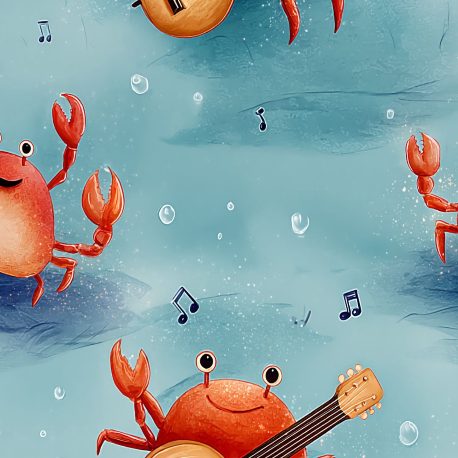 1500x1500 Crab Peel and Stick Wallpaper 17.7in x 9.8ft Watercolor Crabs Coral Soft Blue Contact Paper Vinyl Waterproof Self Adhesive Wall Paper for Bedroom Shelf Cabinet Renter Friendly