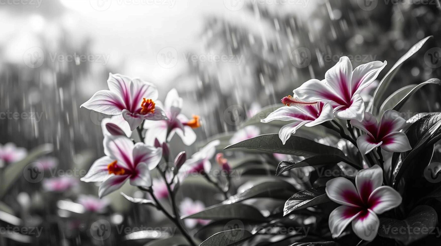 1756x980 Flowers in the rain wallpaper