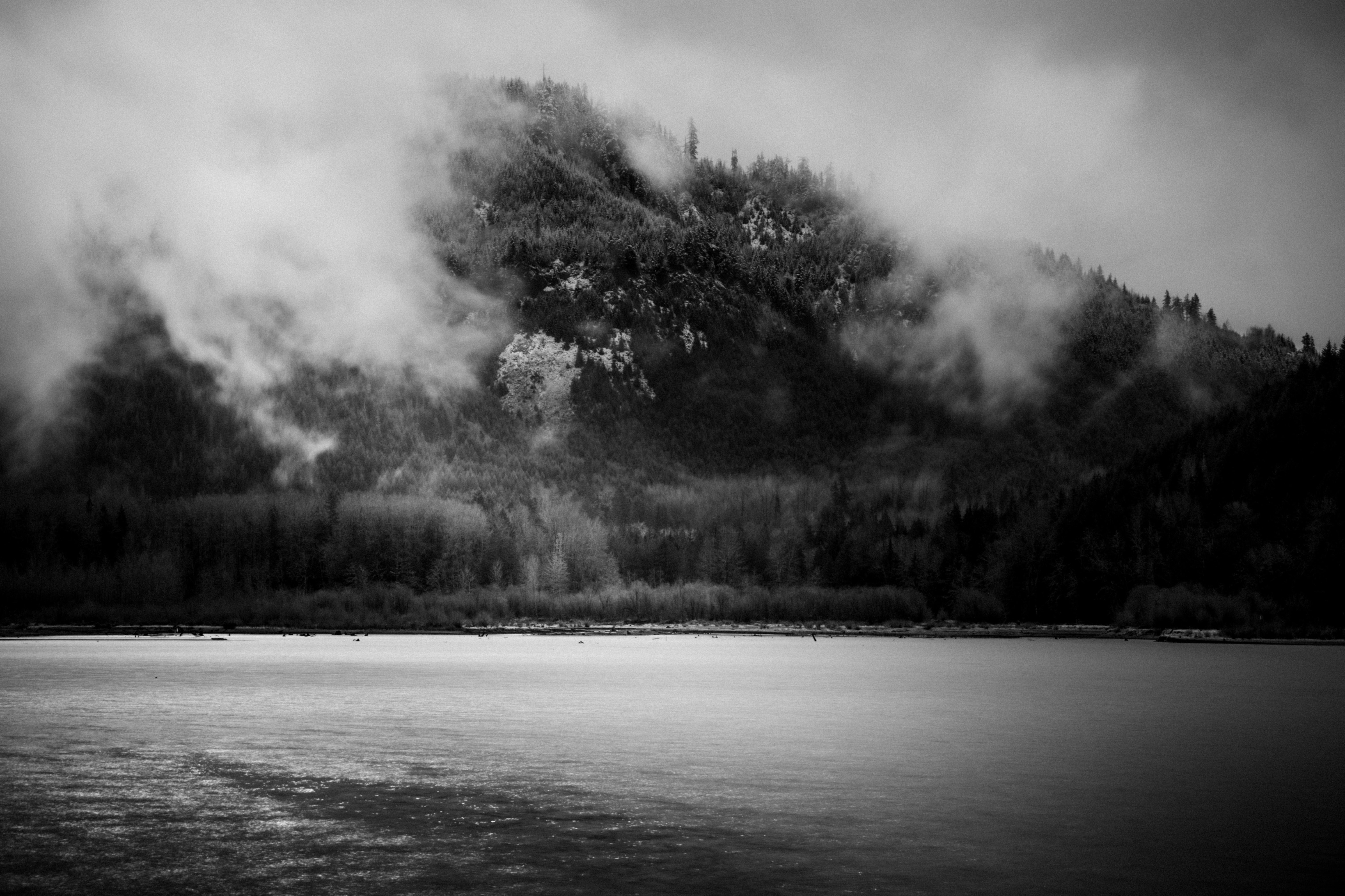 7728x5152 Moody Black and White Mountain Landscape · Free