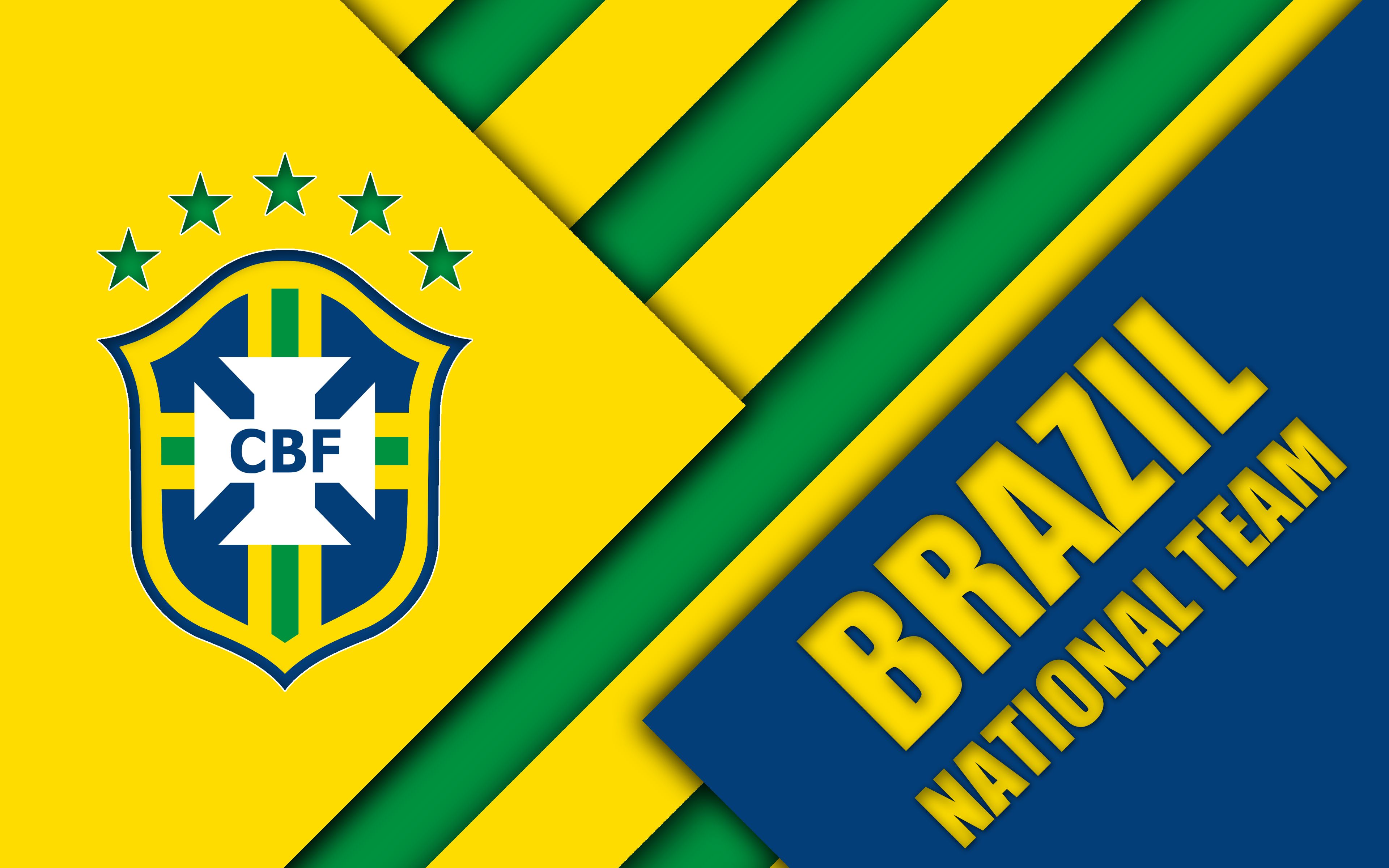 3840x2400 Phone wallpaper: Brazil National Football Team, Sports, Emblem, Soccer, Logo, Brazil 1178651