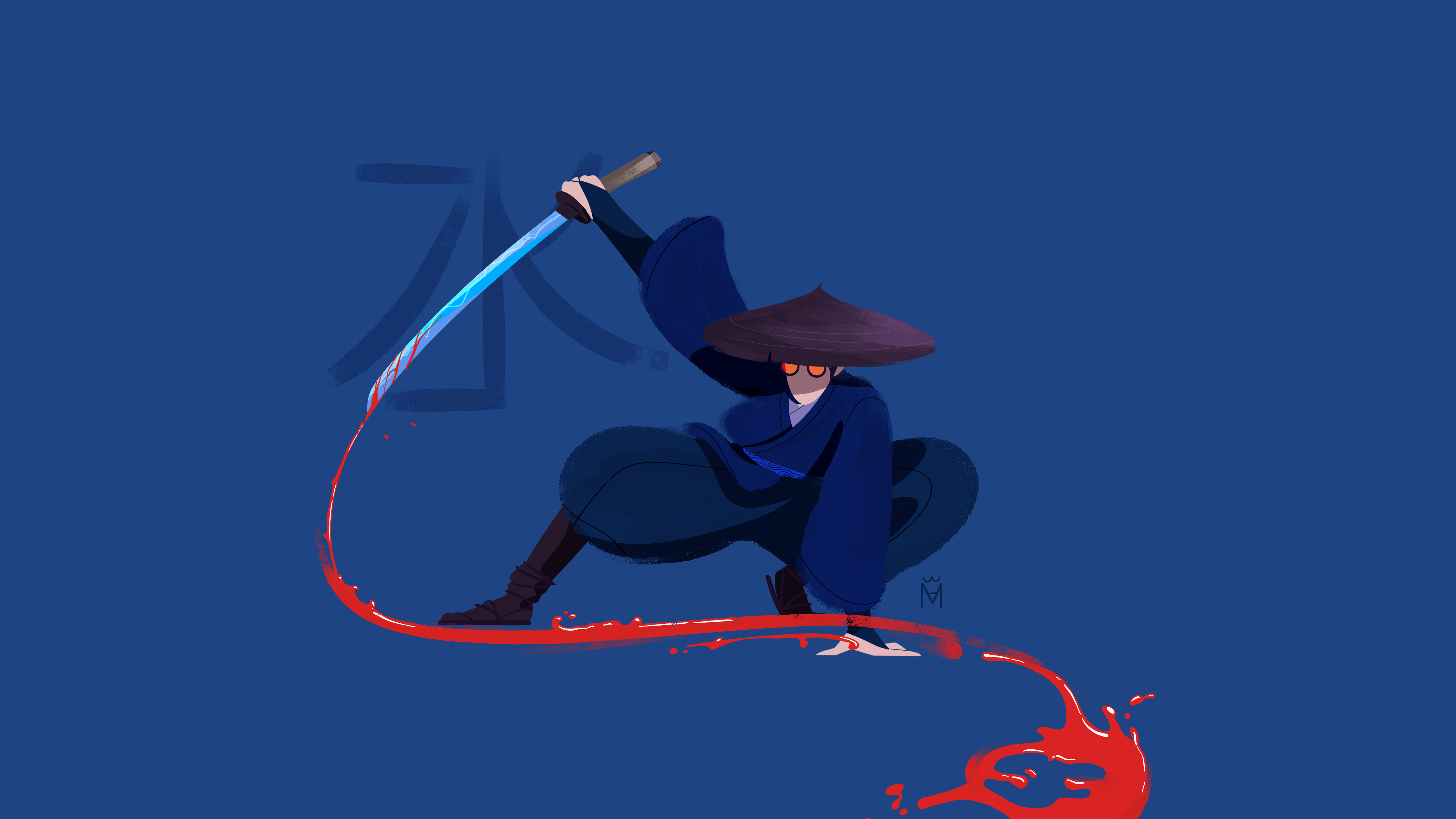 5120x2880 Blue Eye Samurai 4K Wallpaper