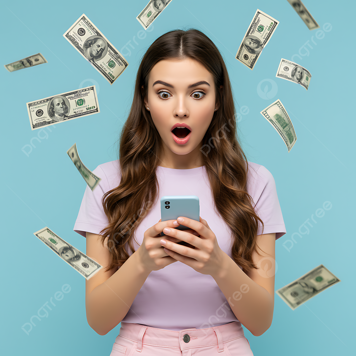 1200x1200 Woman Shocked By Online Money Transfer, Woman, Money, Shocked Background Image And Wallpaper for Free Download