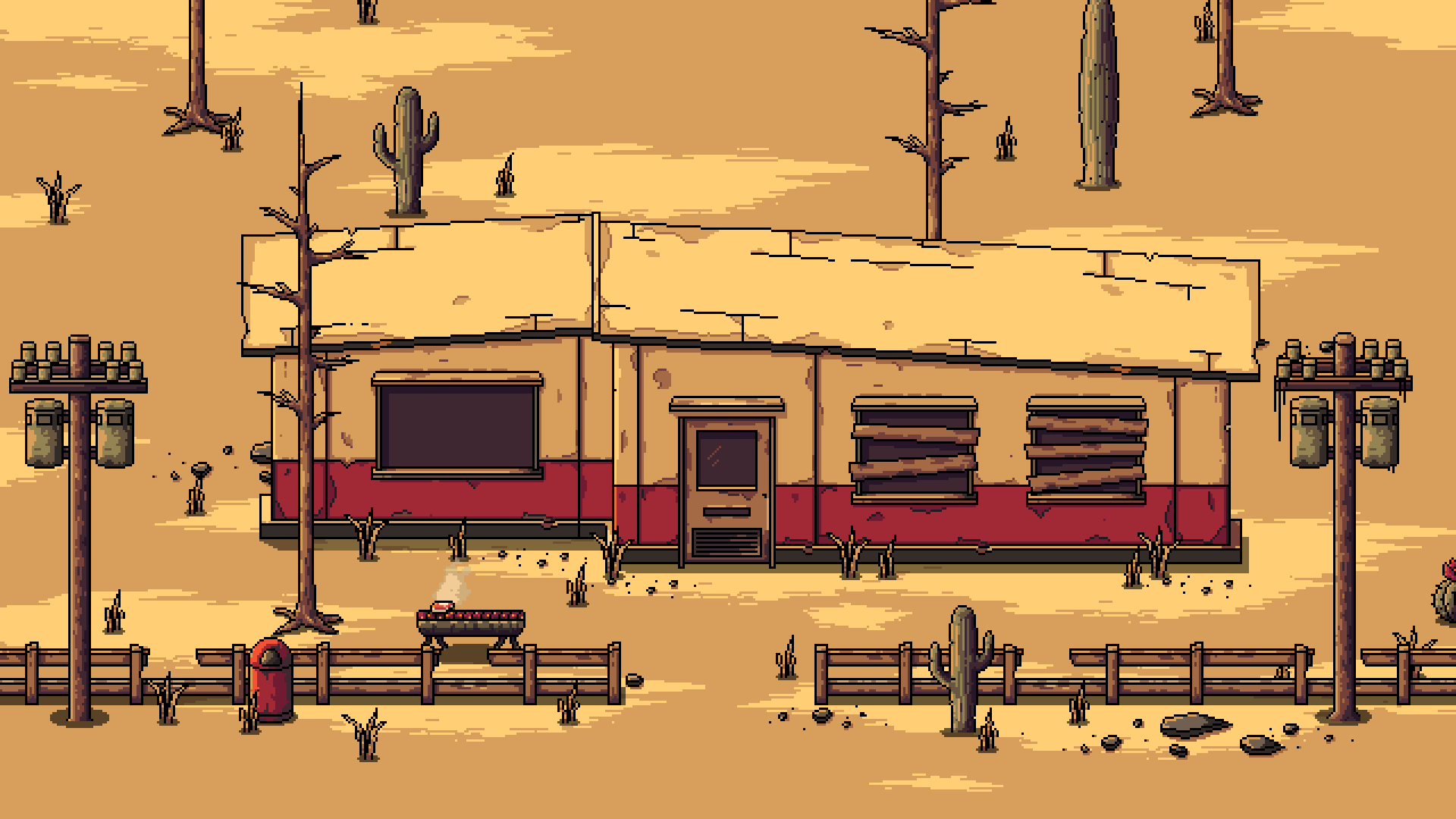 1920x1080 Desert Pixel Art HD