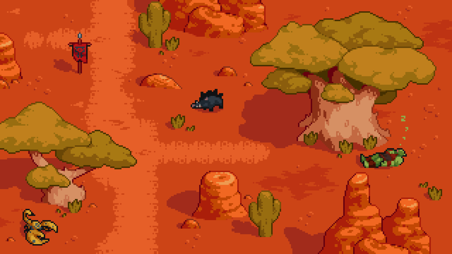1920x1080 HD Artistic Pixel Art: Desert Quest Landscapex1080