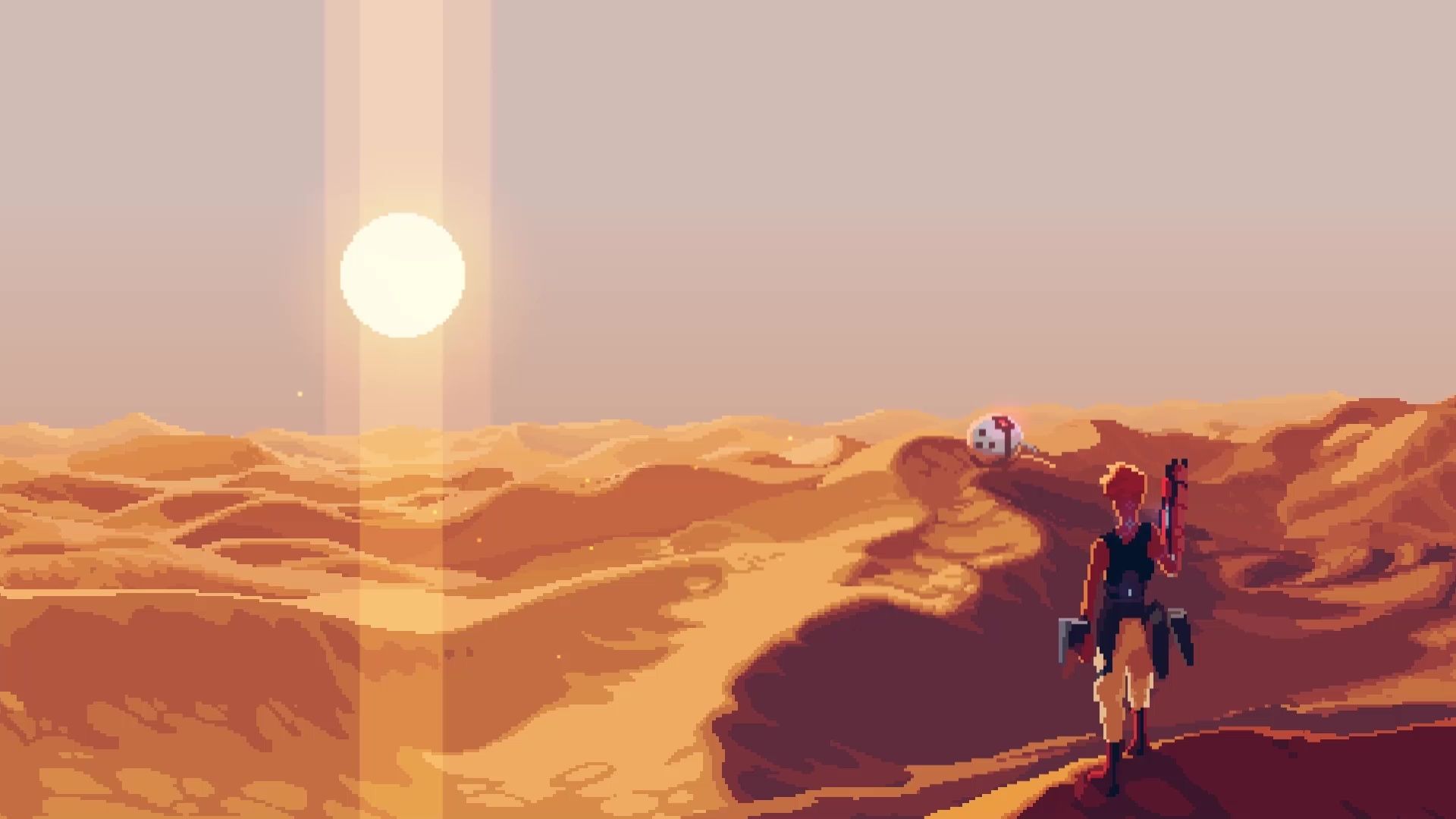 1920x1080 Sci Fi Desert Pixel Live Wallpaper
