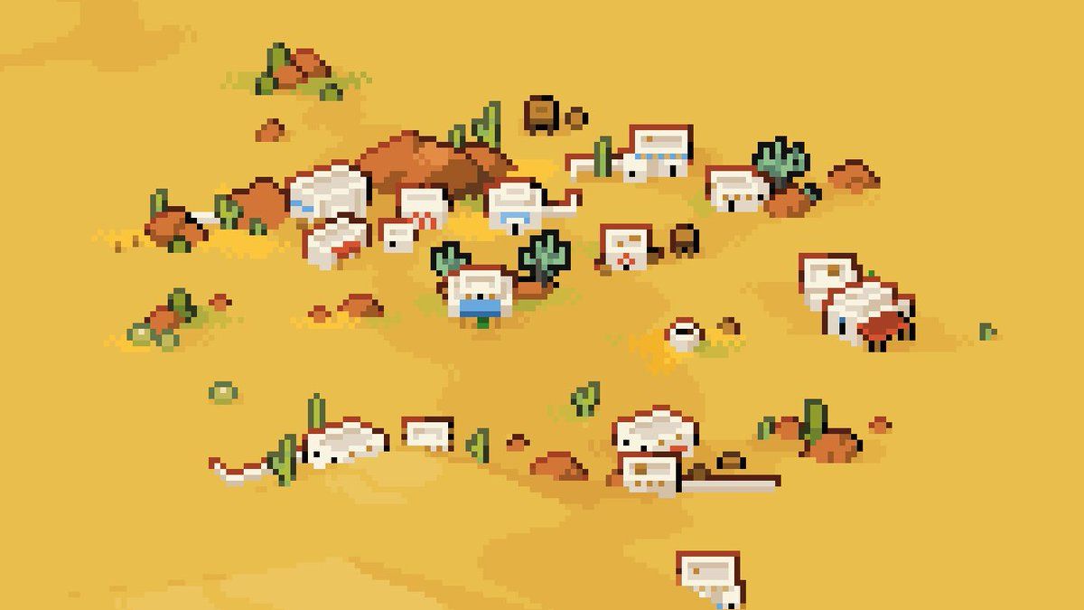 1200x675 Desert Village #pixelart