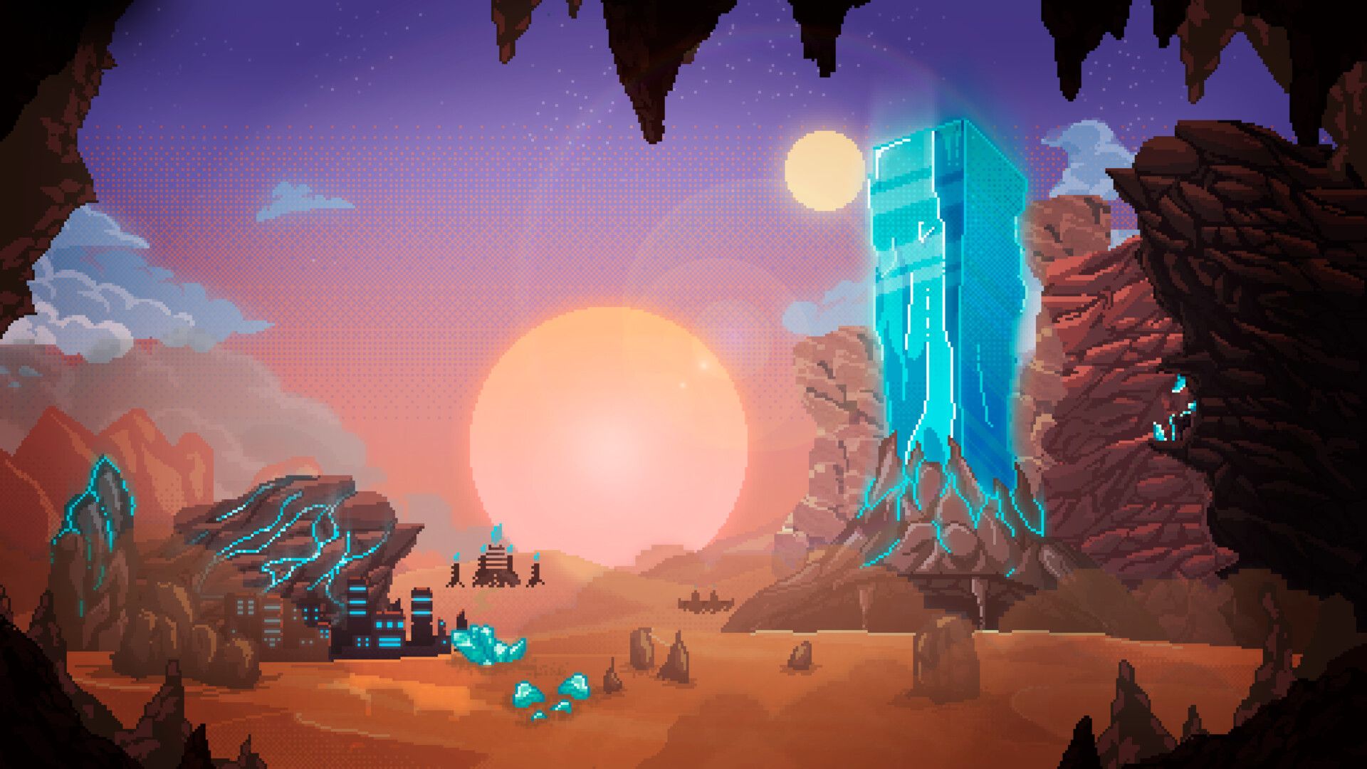 1920x1080 Sheroma: The desert pixel art planet