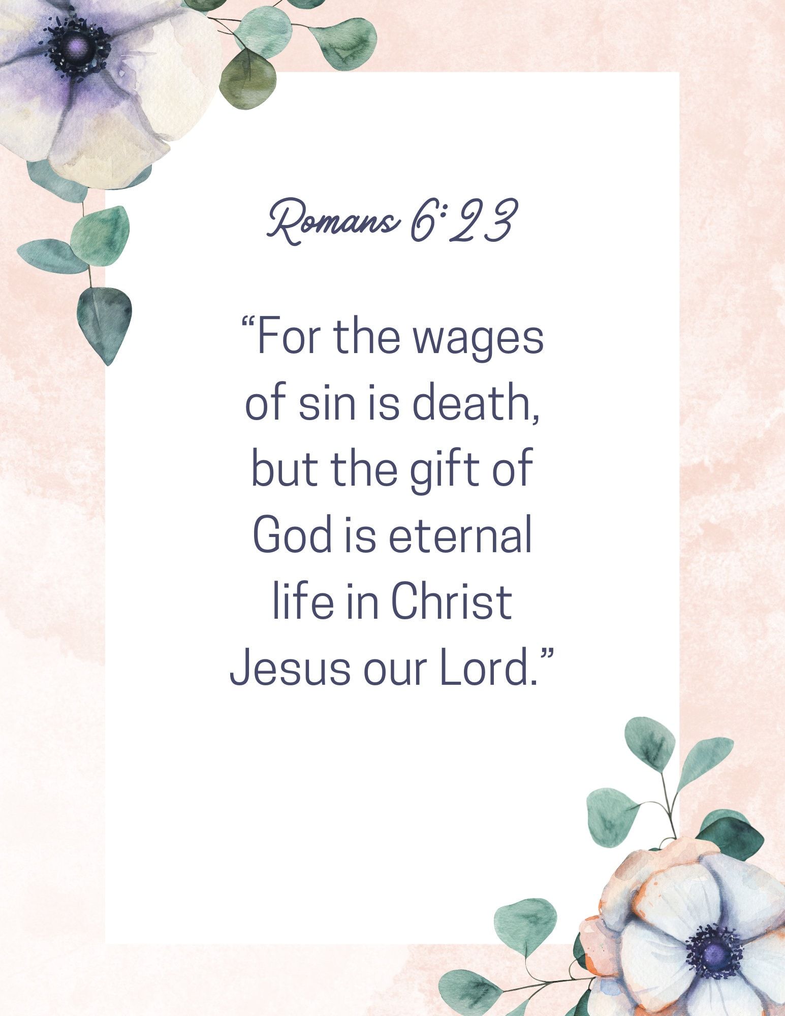 1545x2000 Romans 6:23 Scripture printable
