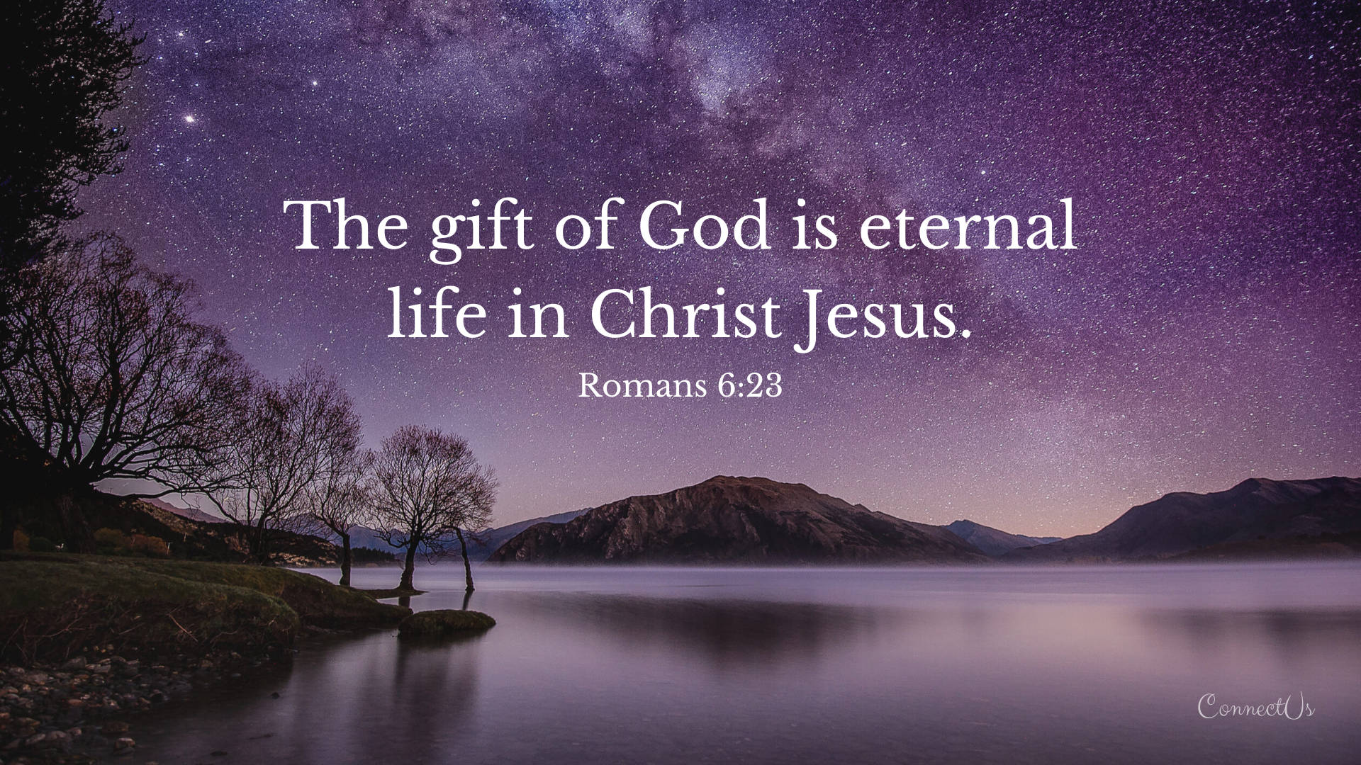 1920x1080 Quote Honoring Christian God With Starry Backdrop Wallpaper