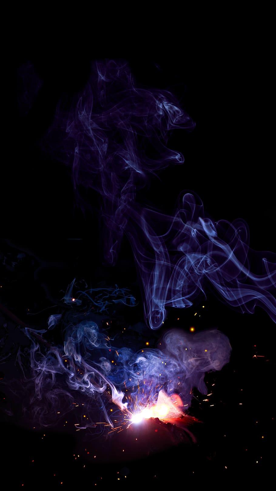 910x1618 wallpaper, black, dark, texture, fire, effect, flame, hot