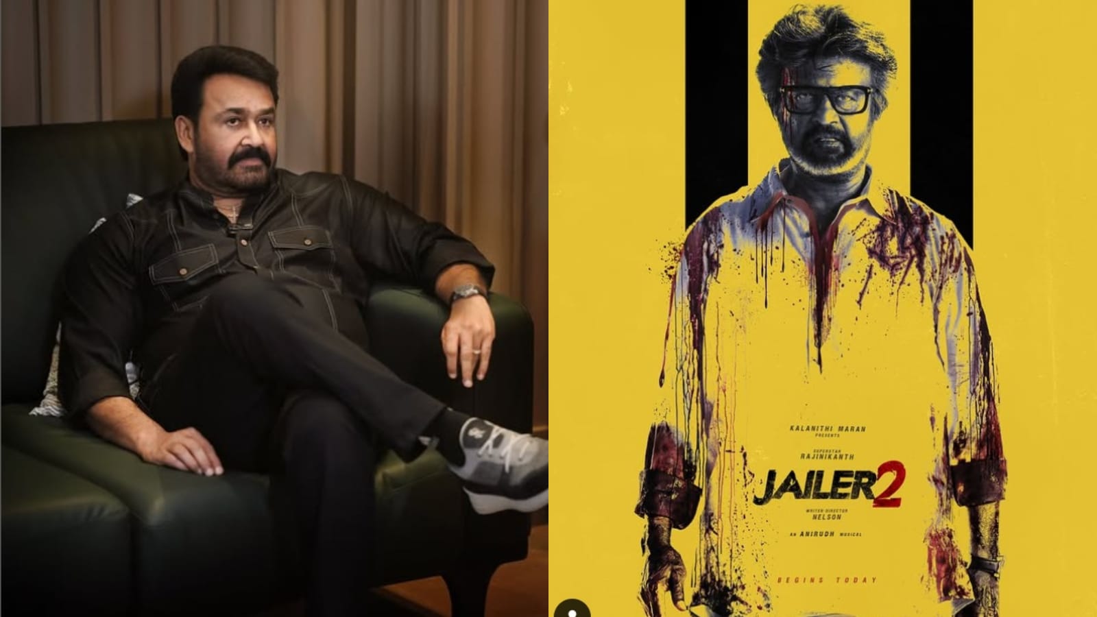 1600x900 Mohanlal Begins Rajinikanth Starrer Jailer 2 Shoot After Completing Drishyam 3. Tamil Cinema News